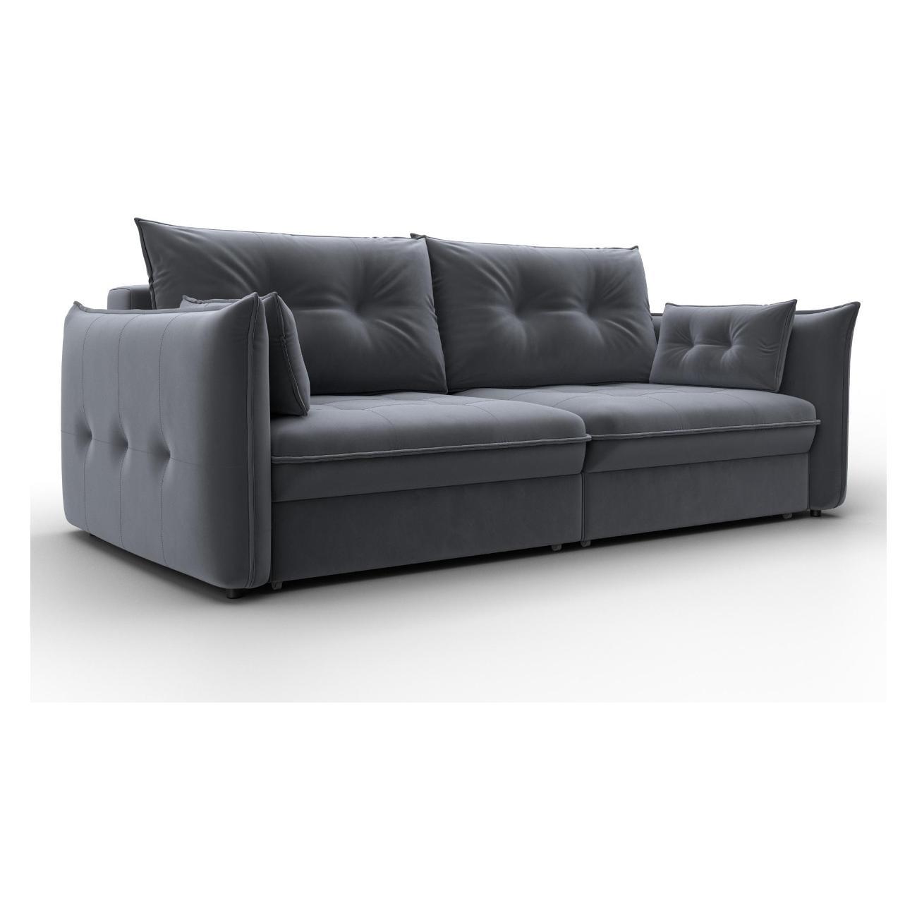 Диван Лига Диванов Лига-100 НПБ (полностью велюр SEVEN 17 серый) 133650