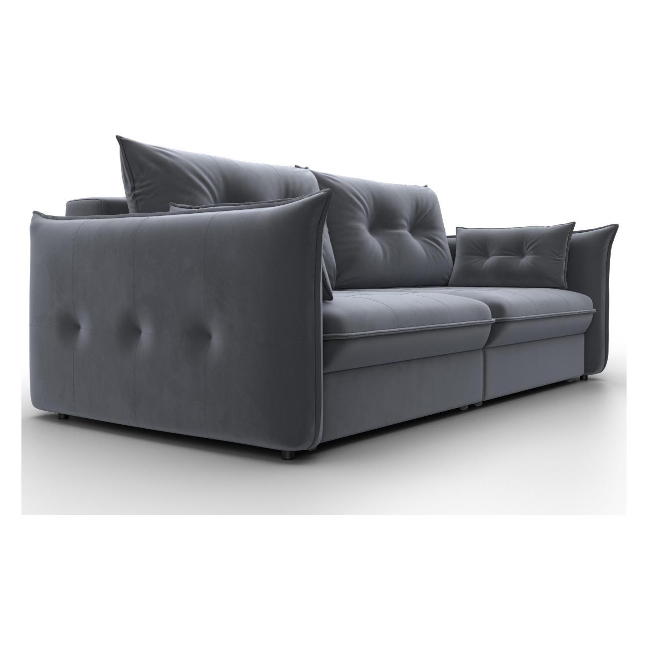 Диван Лига Диванов Лига-100 НПБ (полностью велюр SEVEN 17 серый) 133650