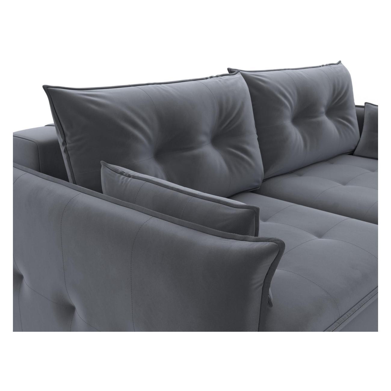 Диван Лига Диванов Лига-100 НПБ (полностью велюр SEVEN 17 серый) 133650