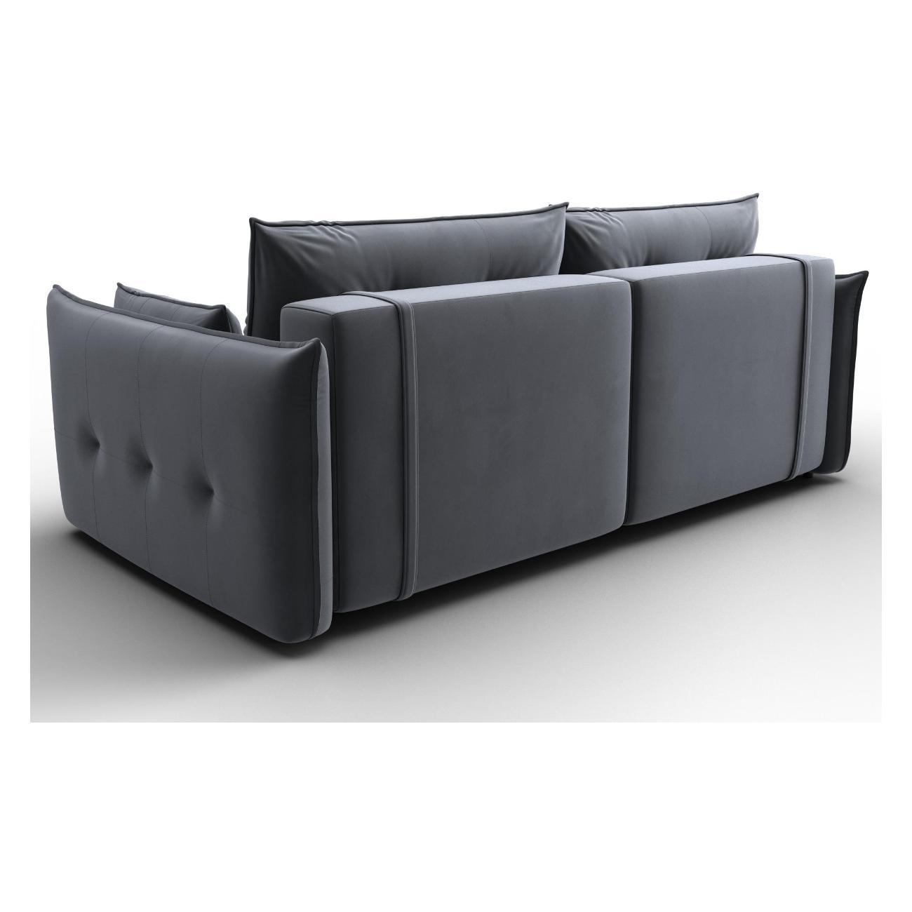 Диван Лига Диванов Лига-100 НПБ (полностью велюр SEVEN 17 серый) 133650