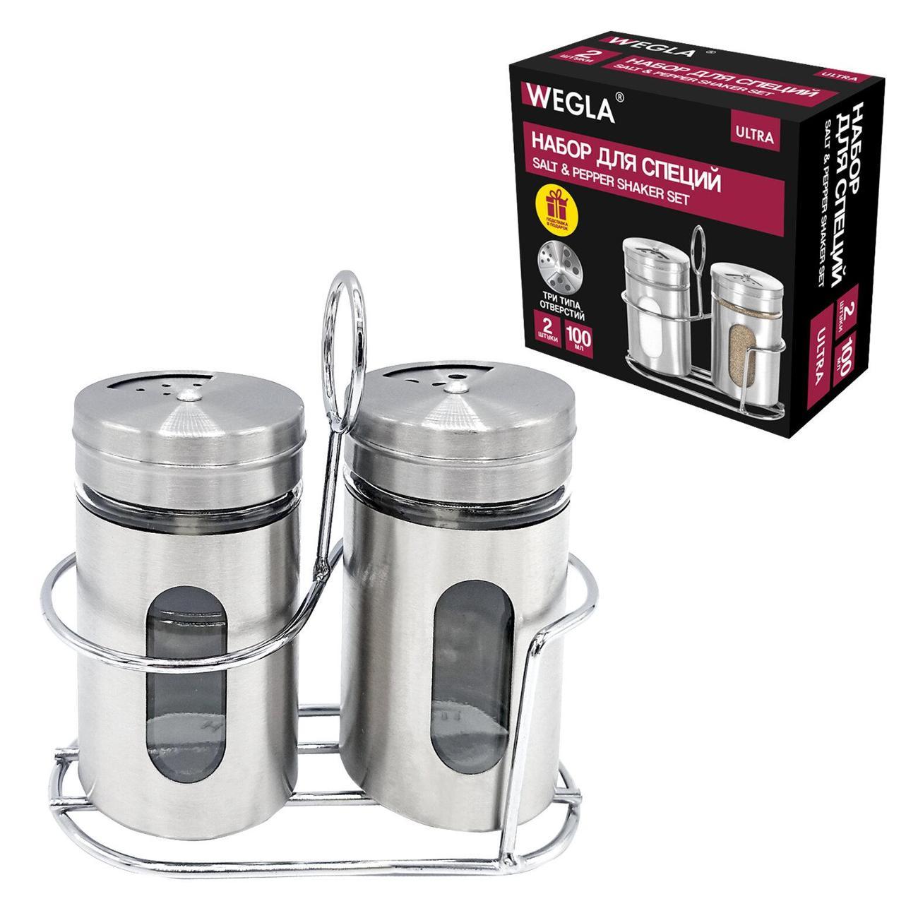 Набор для специй WEGLA 2х100мл на подставке фото