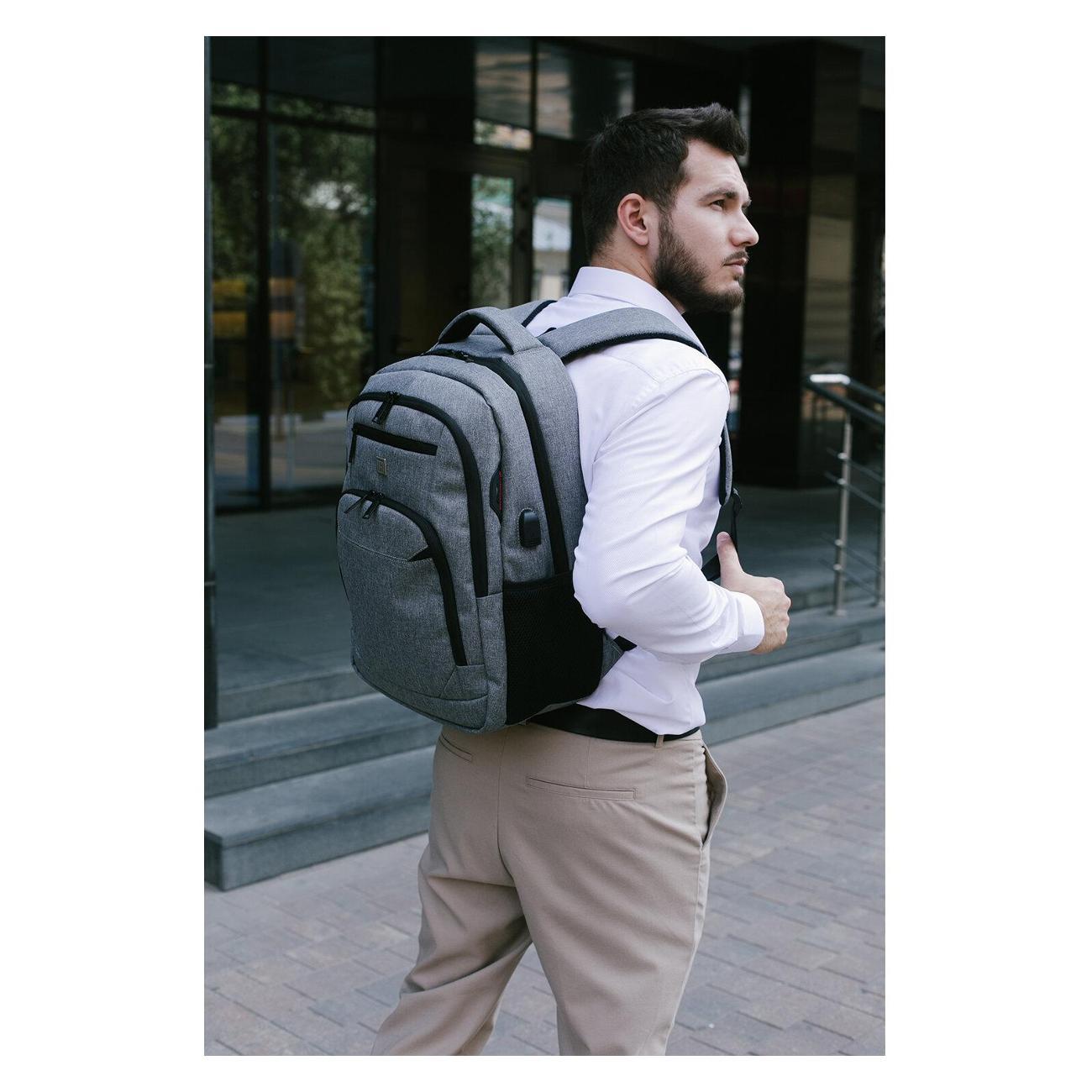 Рюкзак HEIKKI SECURE Серый 46x31x19см