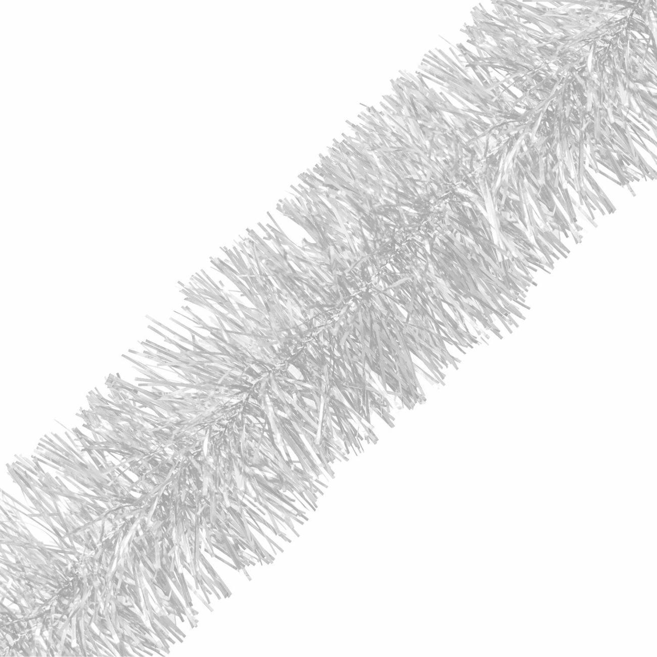 Набор новогодних украшений, игрушек Золотая сказка диаметр 100мм, длина 2м, белая, 592218