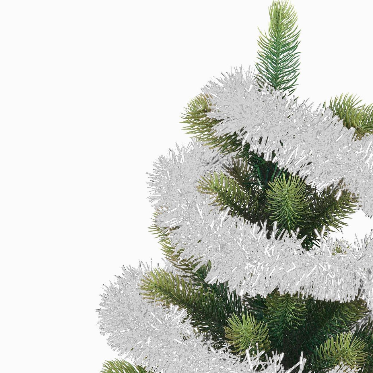 Набор новогодних украшений, игрушек Золотая сказка диаметр 100мм, длина 2м, белая, 592218