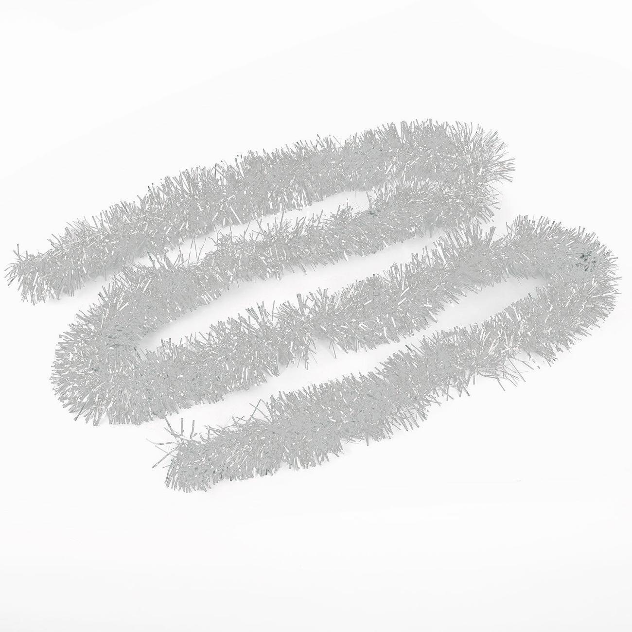 Набор новогодних украшений, игрушек Золотая сказка диаметр 100мм, длина 2м, белая, 592218