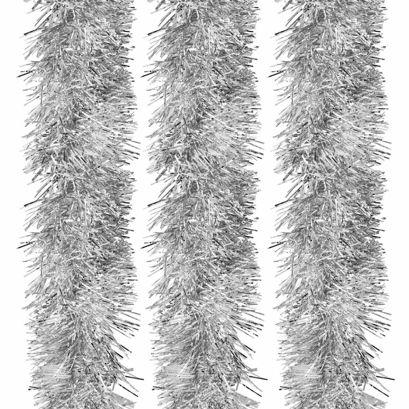 Набор новогодних украшений, игрушек Золотая сказка диаметр 100мм, длина 2м, серебристая, 592221