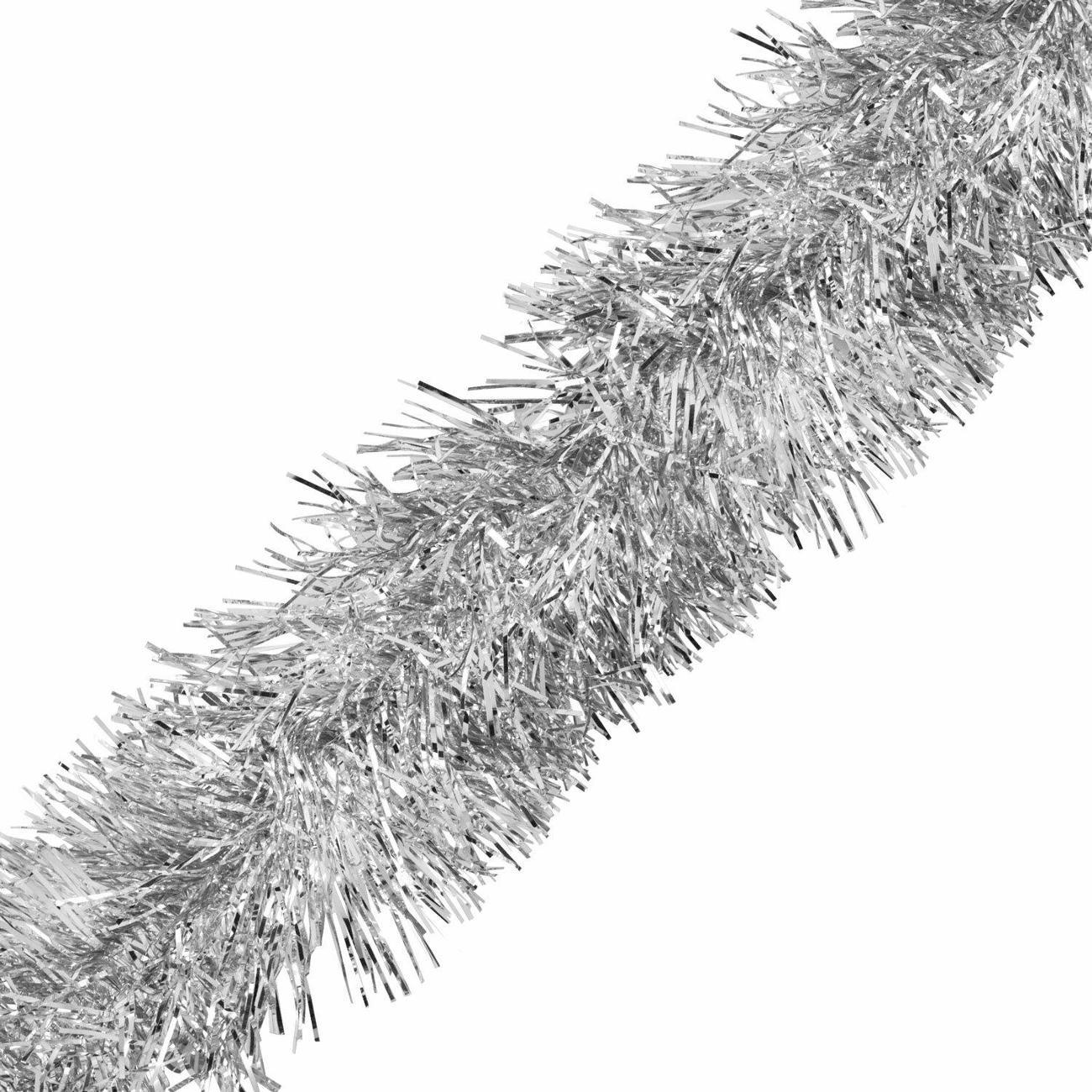 Набор новогодних украшений, игрушек Золотая сказка диаметр 100мм, длина 2м, серебристая, 592221