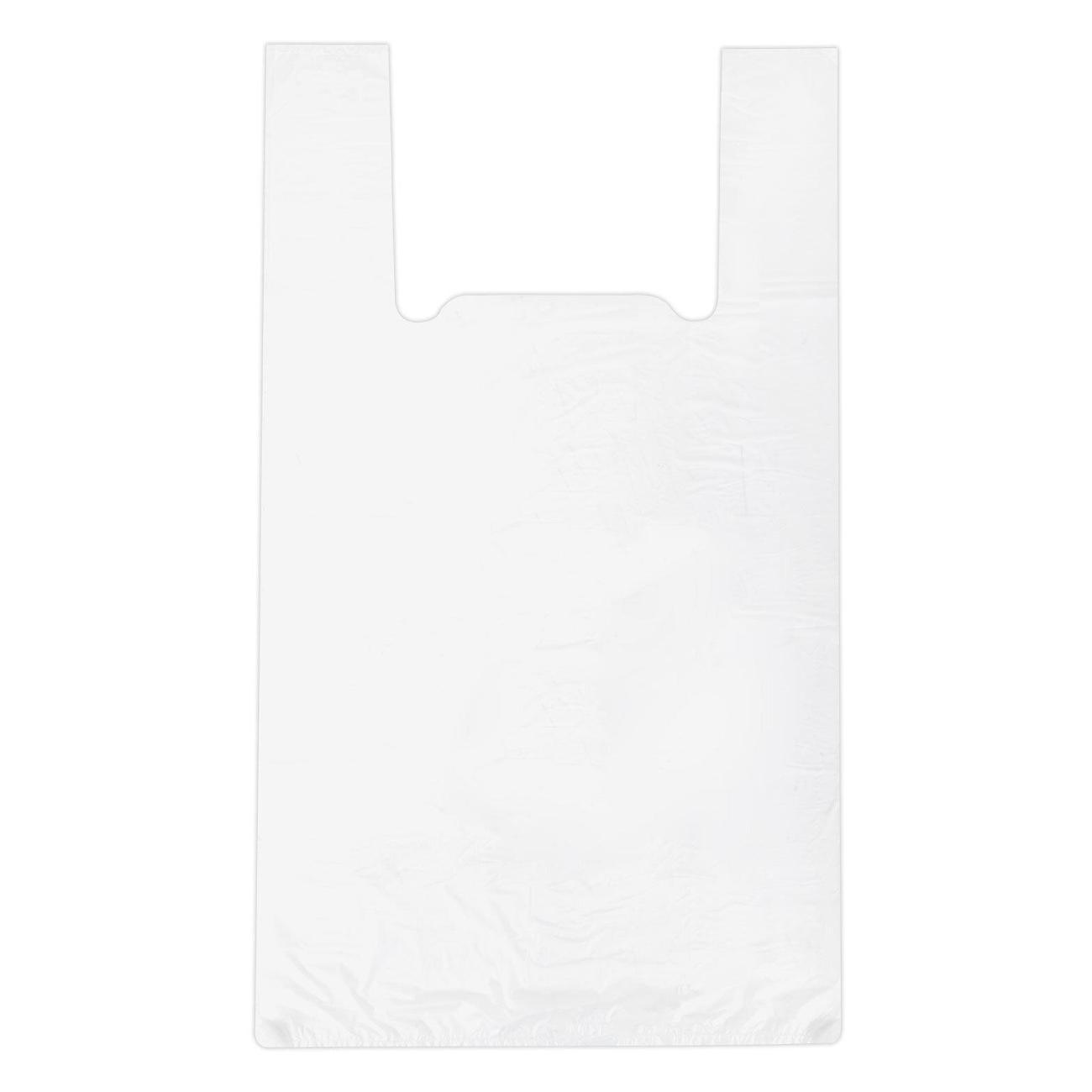 Пакет упаковочный Laima майка 100шт 28+15х55см белый 15мкм