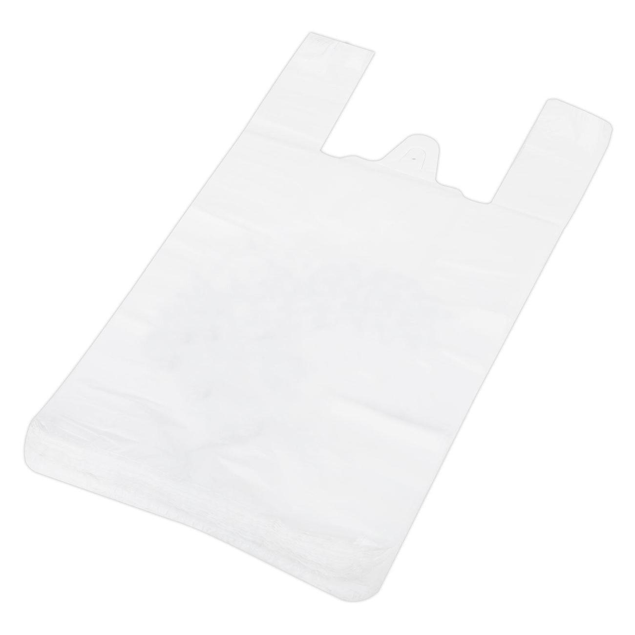 Пакет упаковочный Laima майка 100шт 28+15х55см белый 15мкм