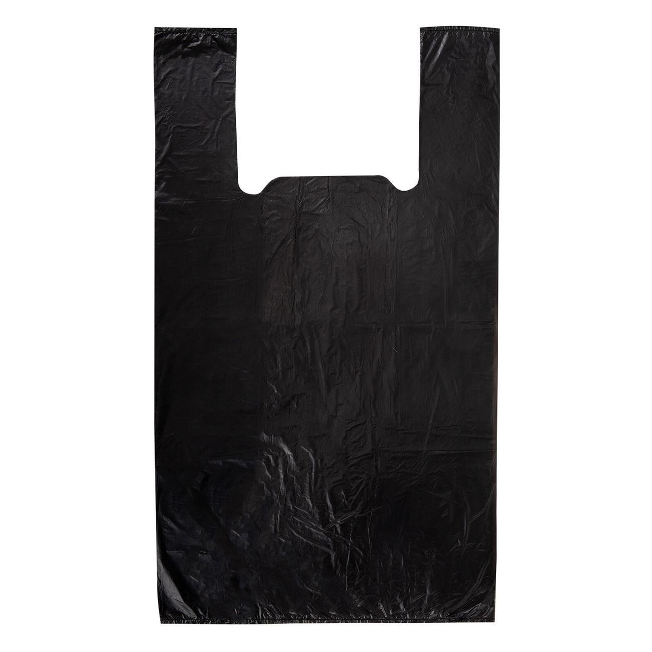 Пакет упаковочный Laima майка 100шт 28+15х55см черный 15мкм