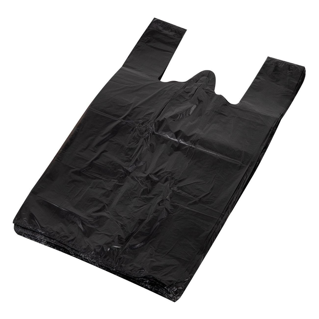 Пакет упаковочный Laima майка 100шт 28+15х55см черный 15мкм