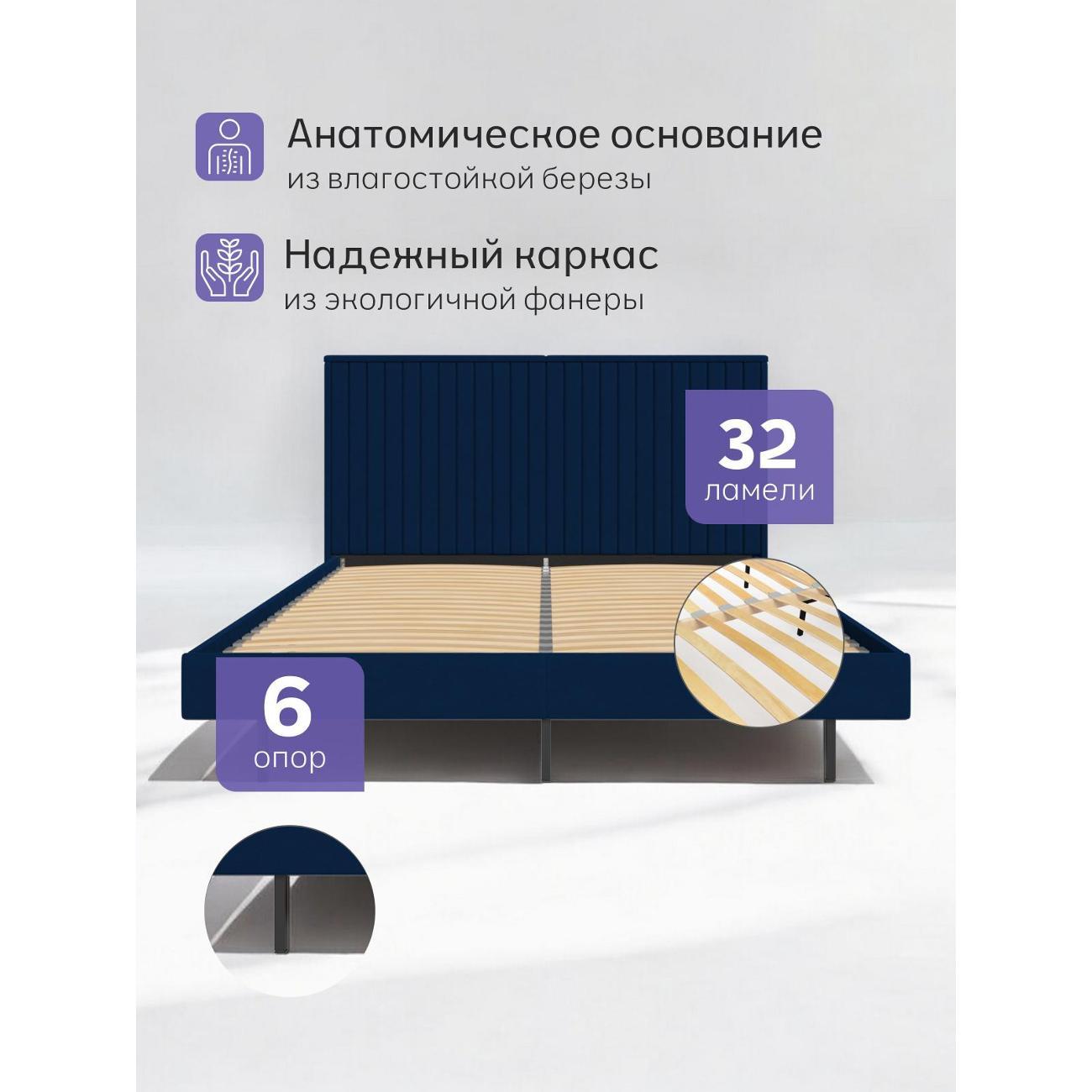 Кровать Divan24 Сонна 160х200 синий