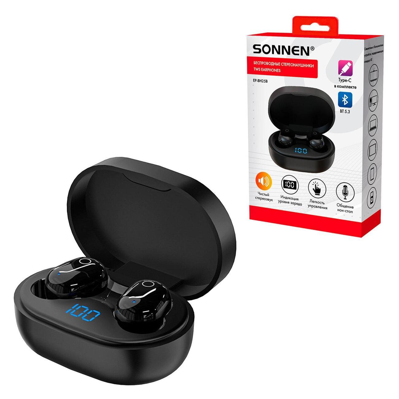 Наушники беспроводные Sonnen EP-BH25B Black