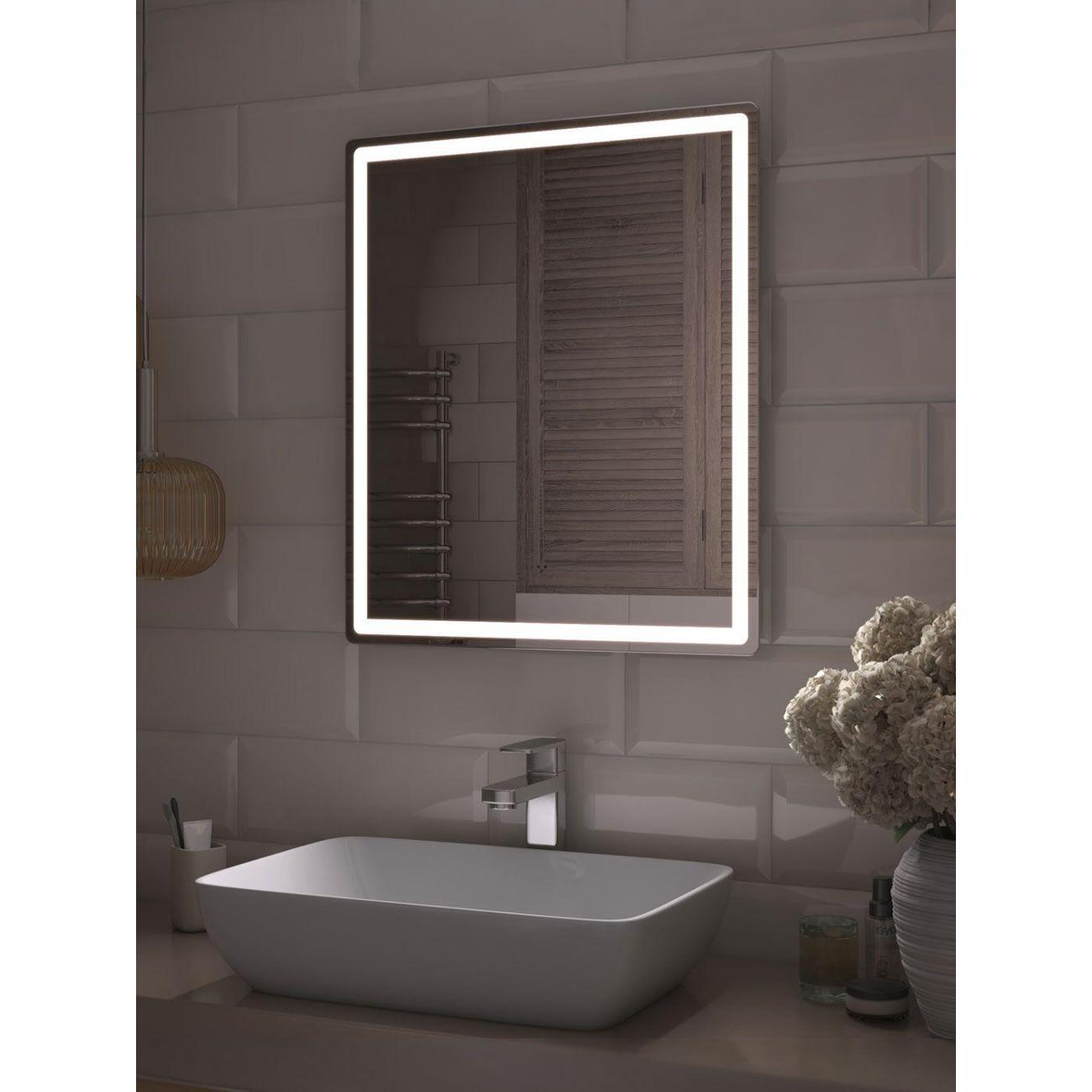 Зеркала для ванной Velvex Геометрия с подсветкой LED, 60х70 см