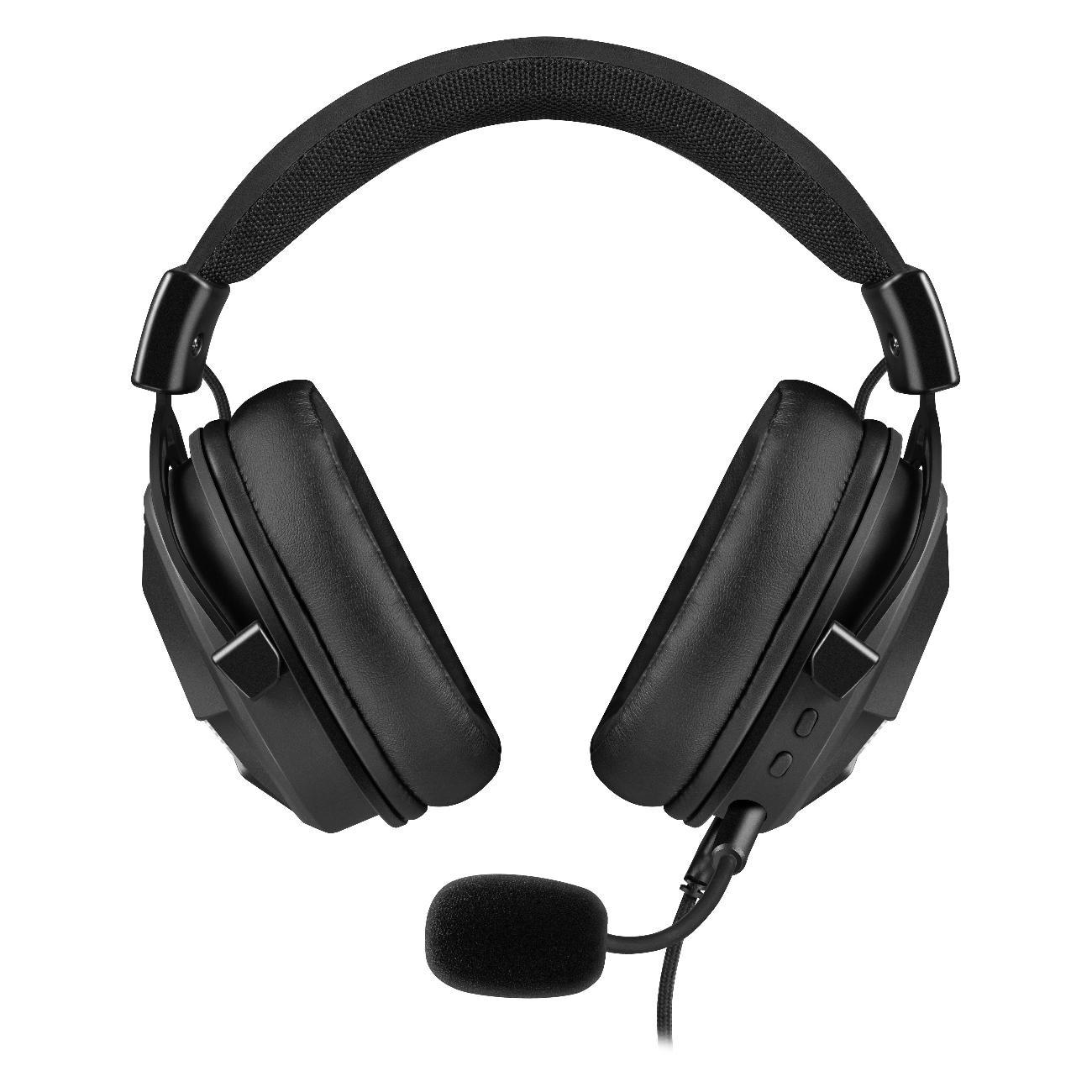 Игровые наушники Defender Flux черный, RGB, провод 2 м