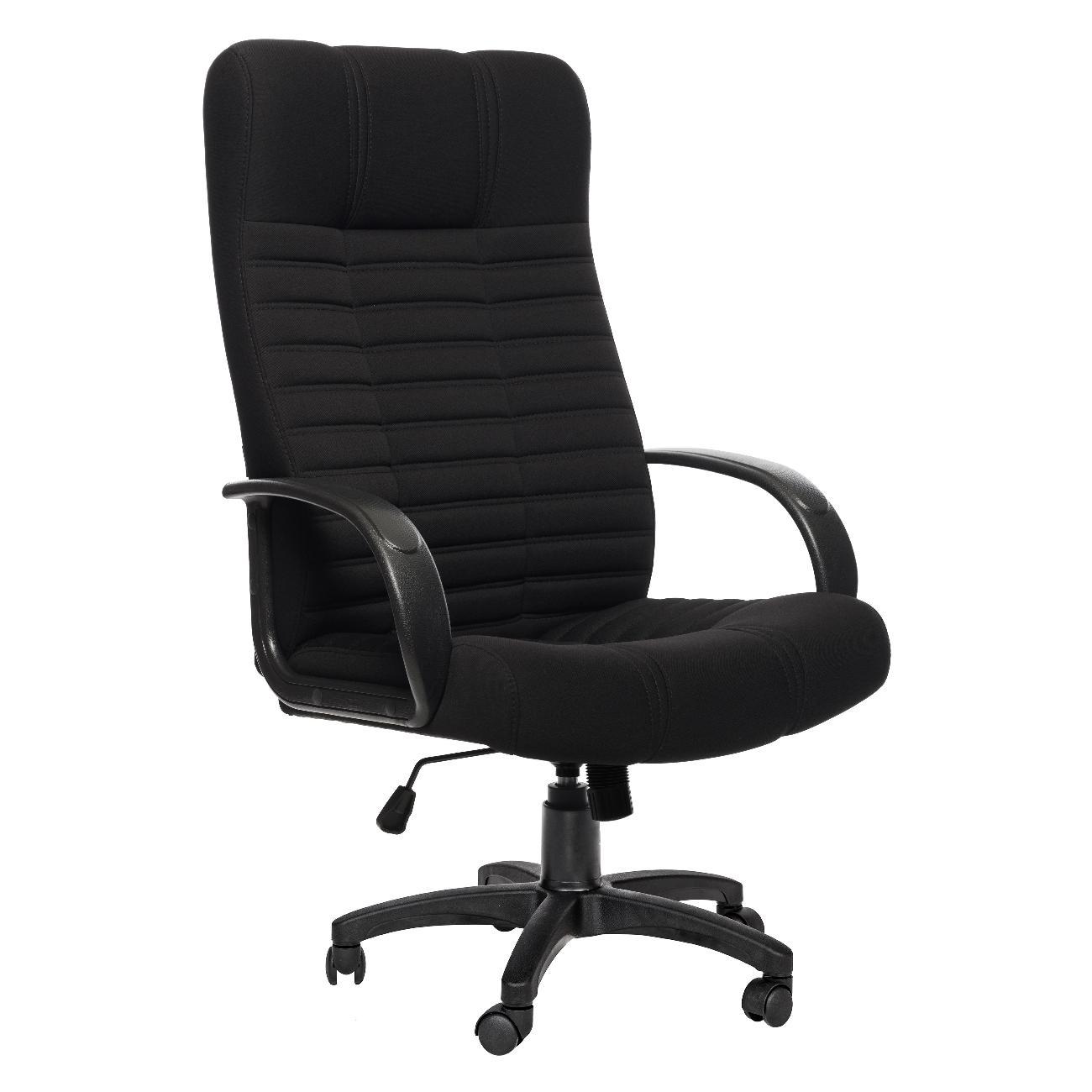 Кресло руководителя РОСКРЕСЛА Атлант-1 для руководителя, цвет: черный, ткань фото