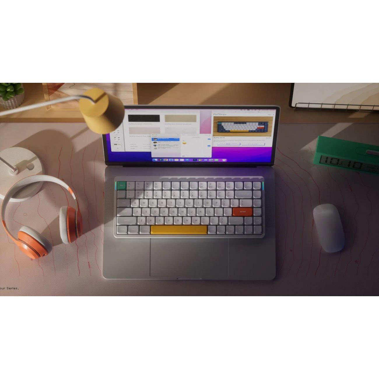 Клавиатура беспроводная Nuphy AIR75v2 Ionic White, RGB, Hot Swap, Red Switch
