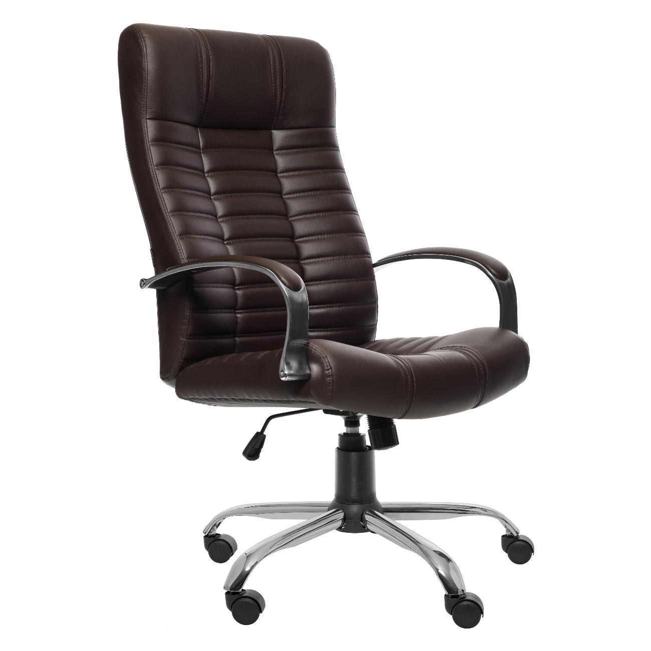 Кресло руководителя РОСКРЕСЛА Атлант-2 компьютерное, цвет: коричневый, экокожа фото