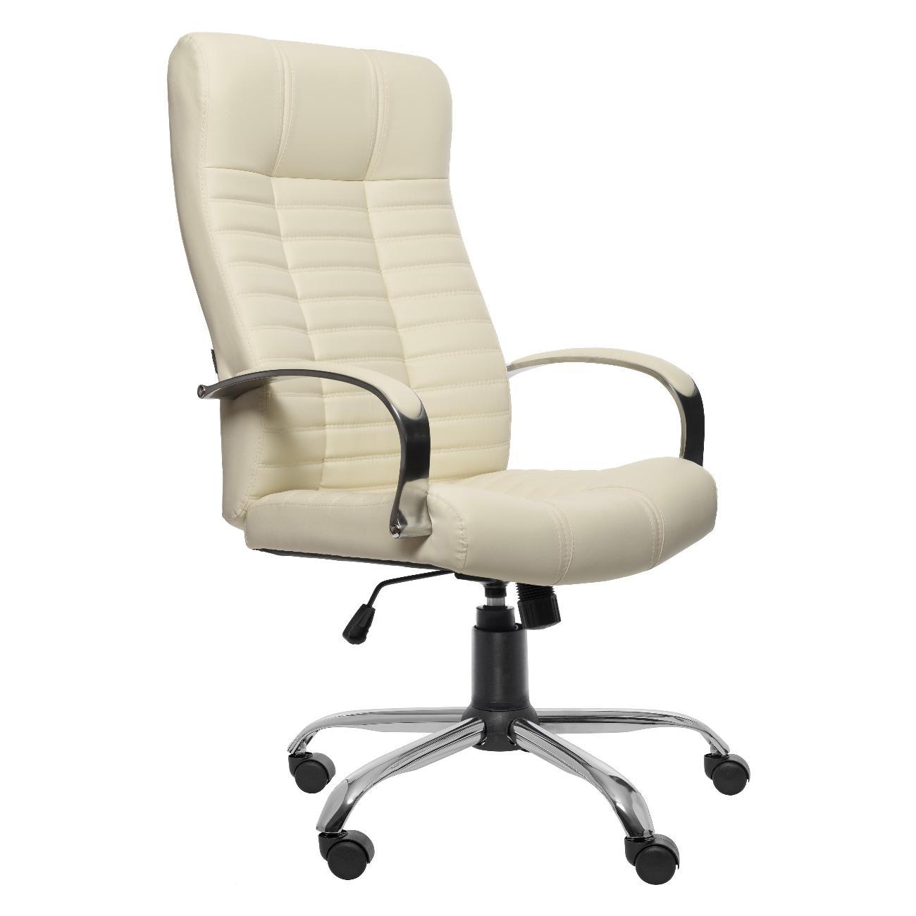 Кресло руководителя РОСКРЕСЛА Атлант-2 компьютерное, цвет: слоновая кость, экокожа фото