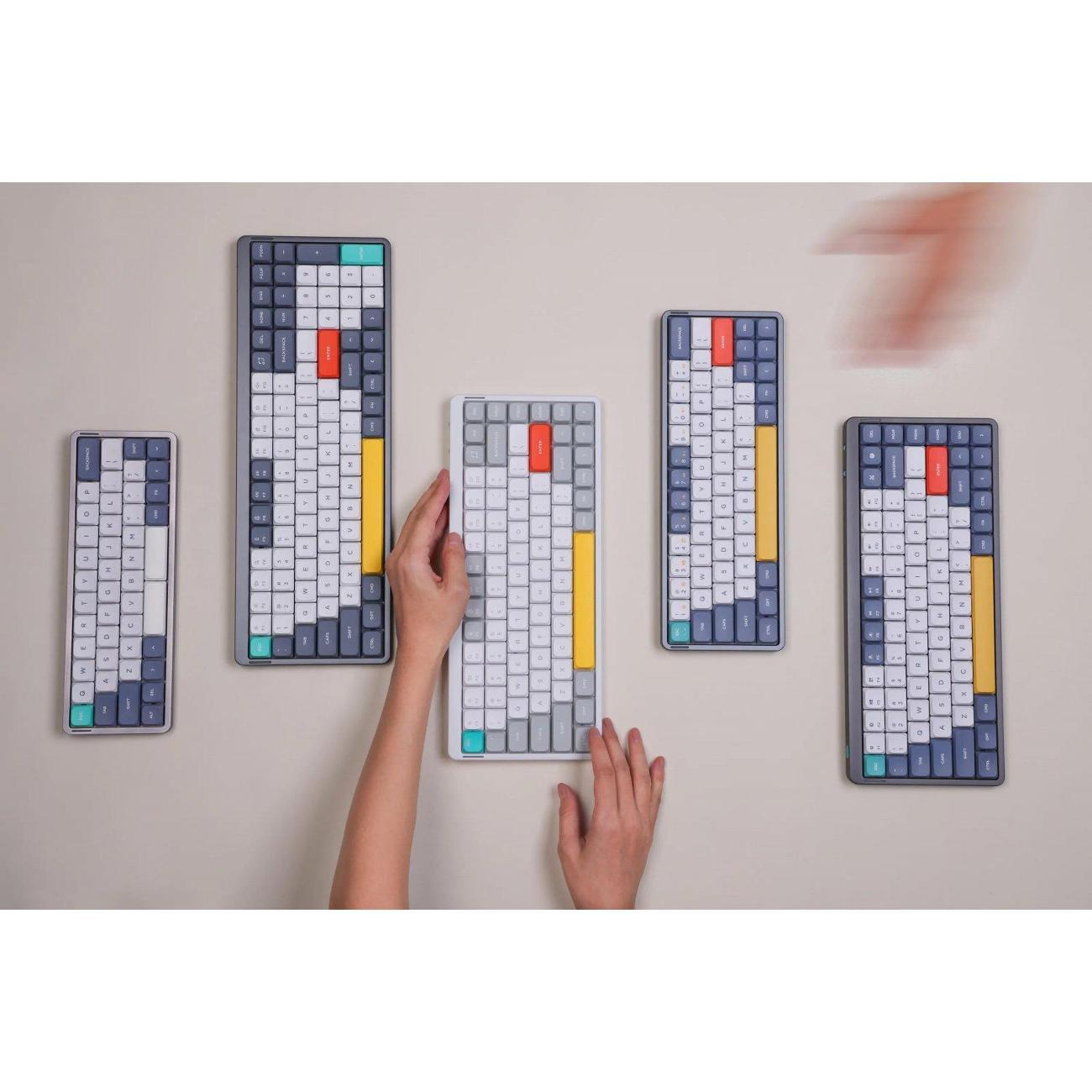 Клавиатура беспроводная Nuphy AIR75v2 Ionic White, RGB, Hot Swap, Moss Switch