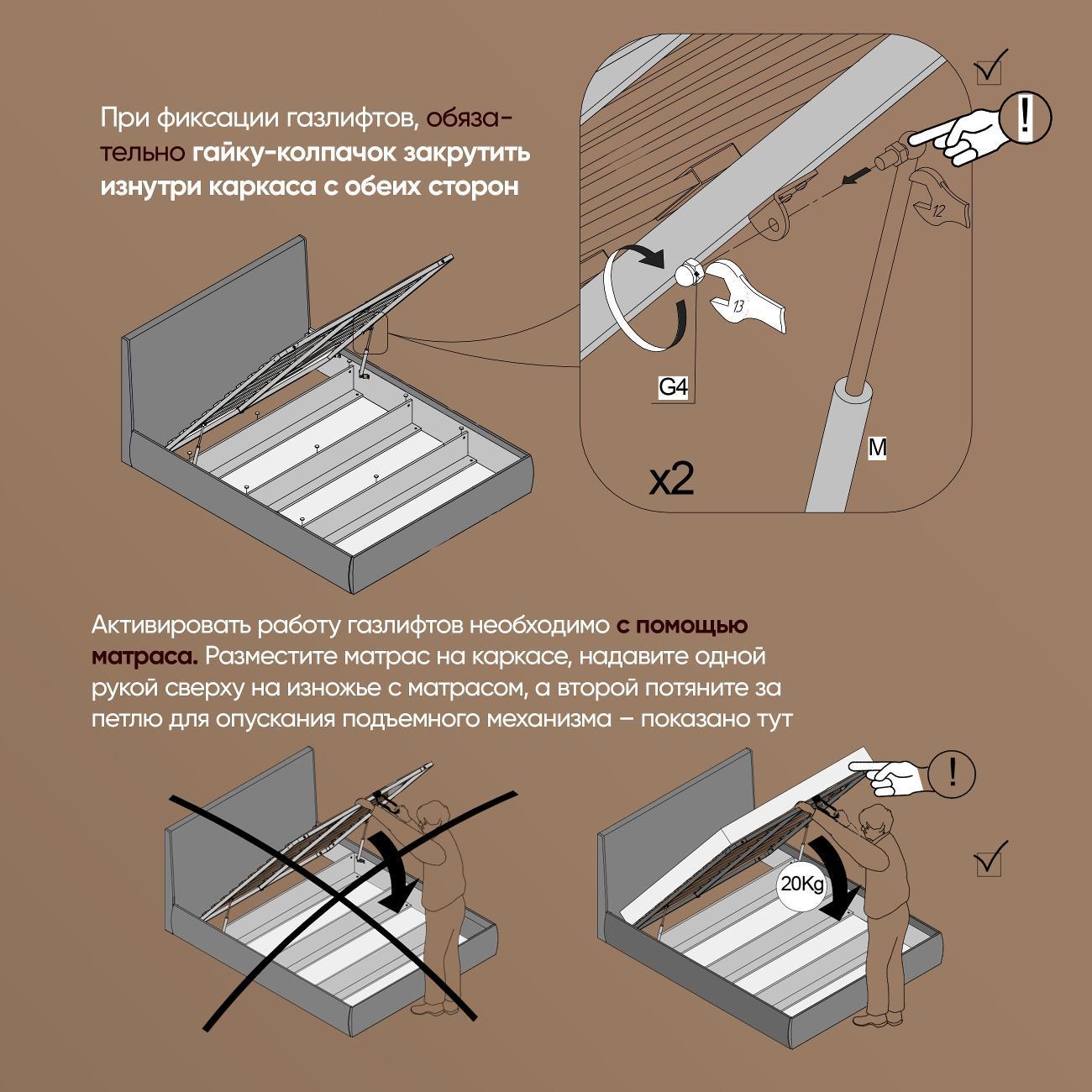 Кровать Ami Монако 1400 Hammer 25 Be