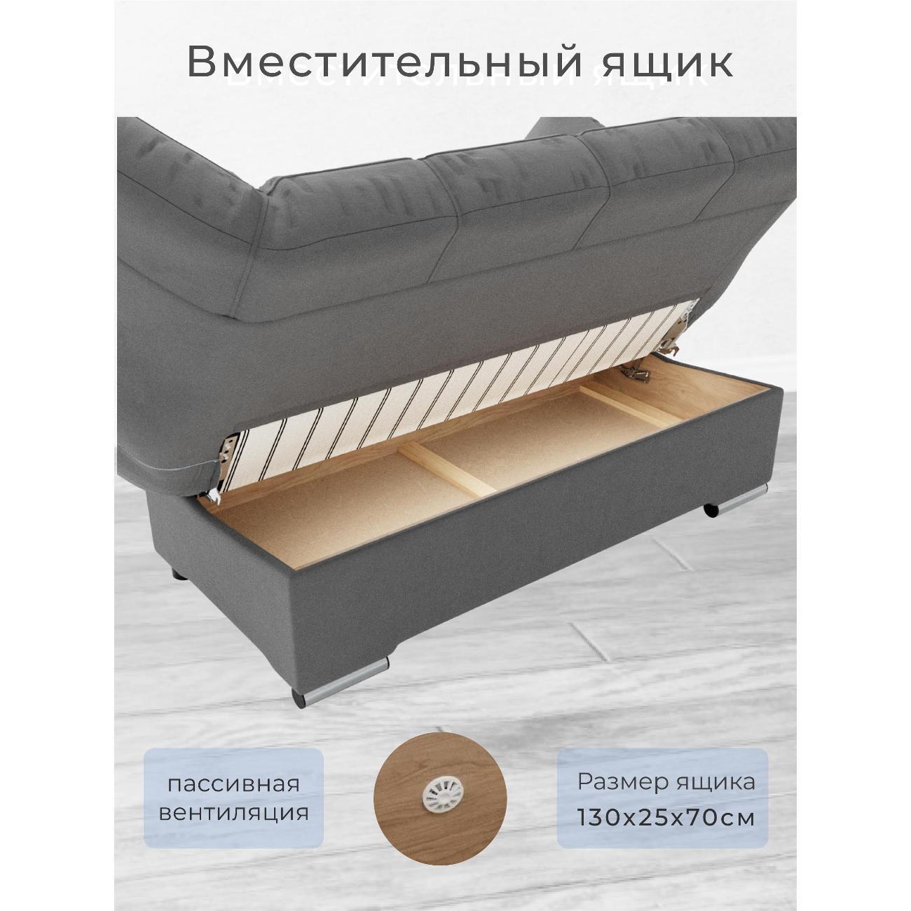 Диван Yorcom Темно-серый механизм Клик-кляк, 205х100х100 см