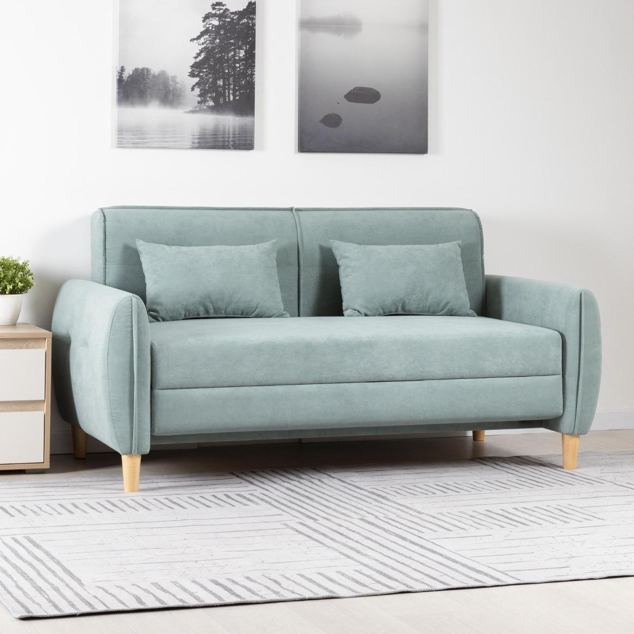 Диван Logium Ханна 01.05 Арт. ТД 497 Вивальди 10 (ментоловый)