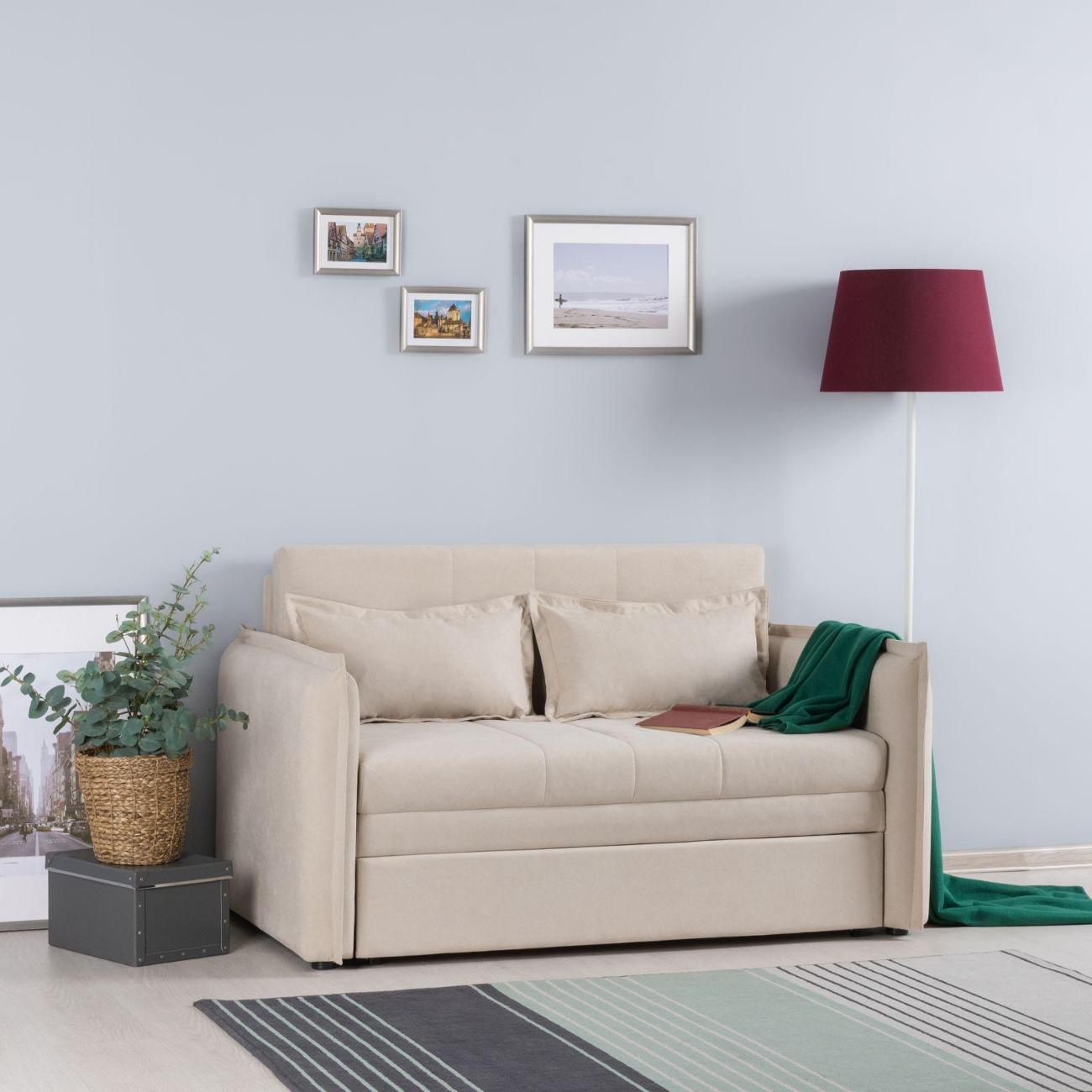 Диван Logium Смайл (120) 01.10Арт. ТД 491 Candy cream (светлый бежевый)