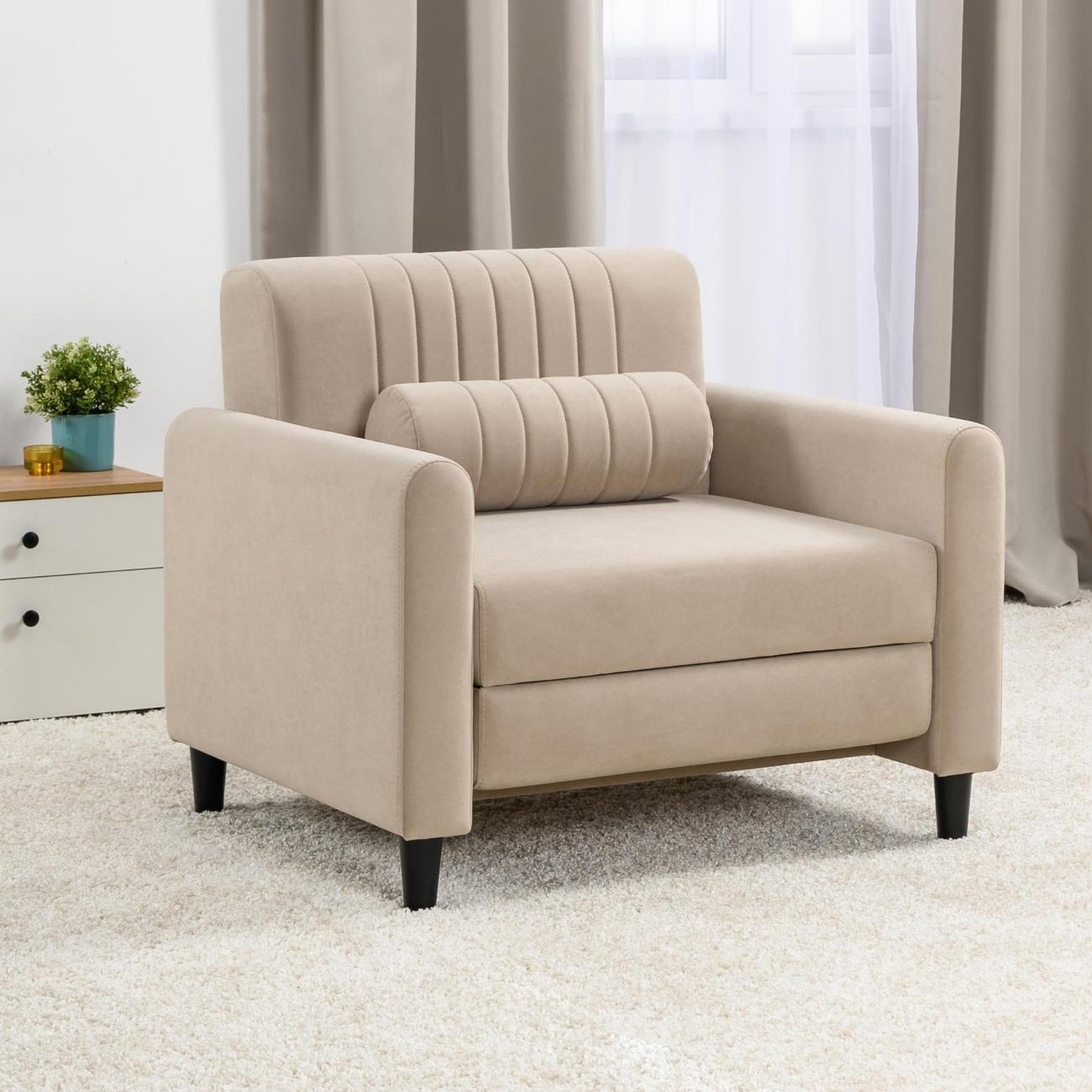 Кресло-кровать Logium Денвер  велюр Fortuna 03 бежевый фото