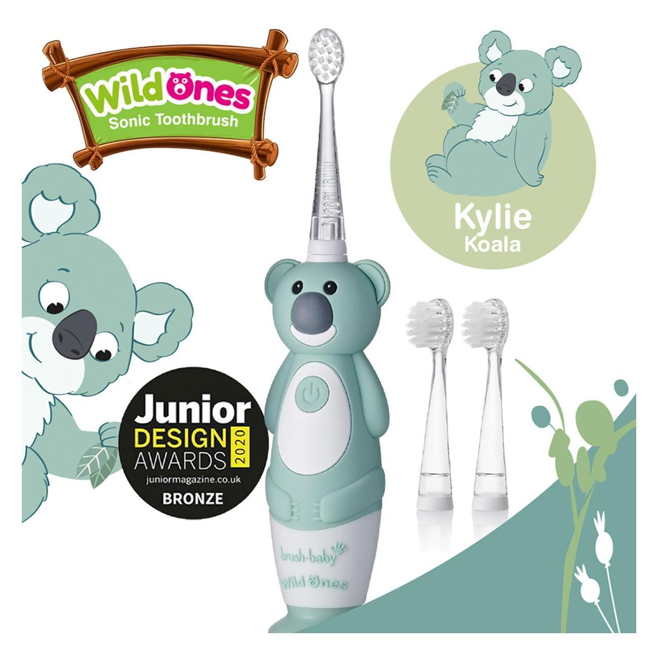 Электрическая зубная щетка детская Brush-Baby Sonic WildOnes Коала 0-10 лет