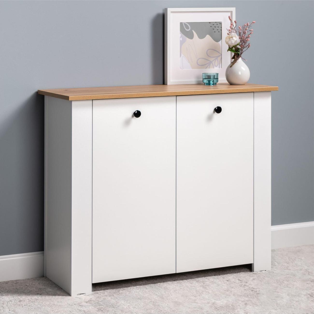 Комод Logium Марсель 13.320.03, Белый PE шагрень, Дуб Золотой