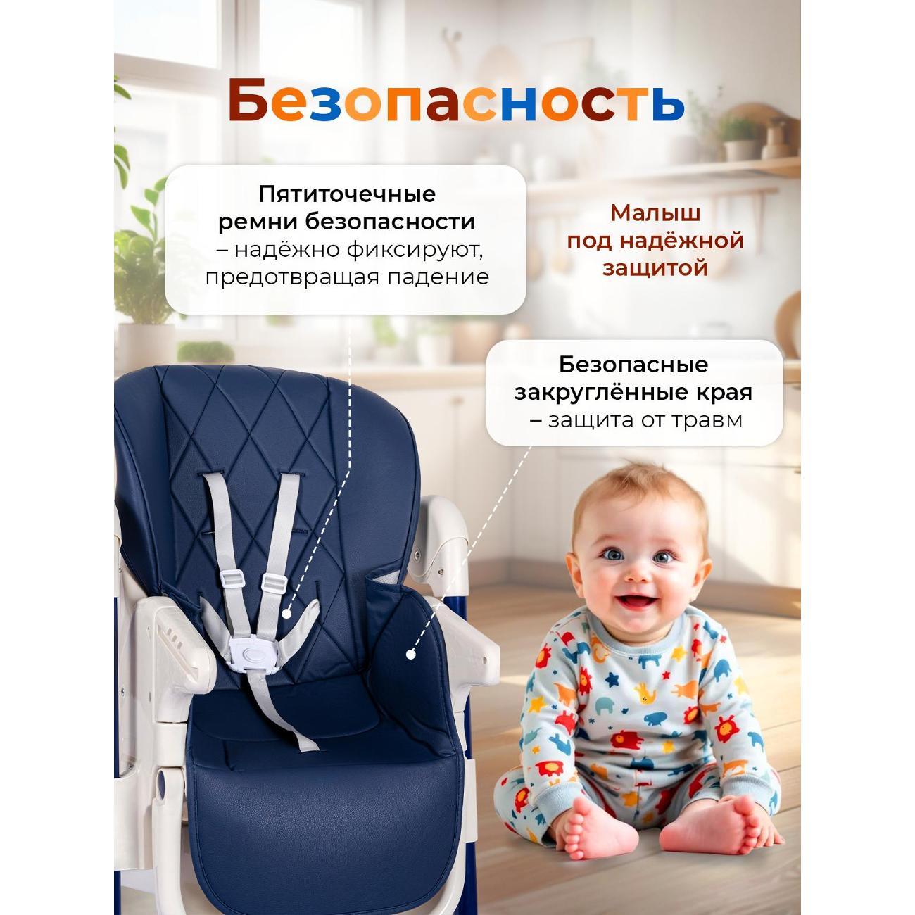 Стульчик для кормления TOMMY Chair-603 синий