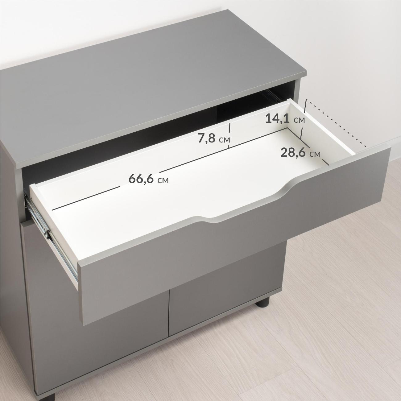 Комод Logium Рокс 13.296 F, Серый Графит 0162 РЕ