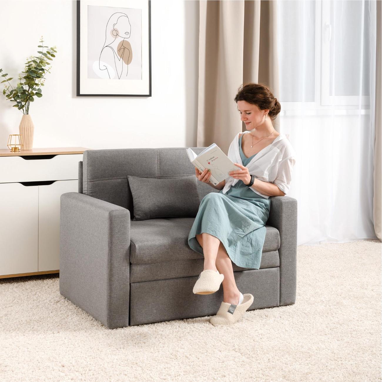 Кресло-кровать Logium Вилли Р (85) Кресло - кровать светло-серый