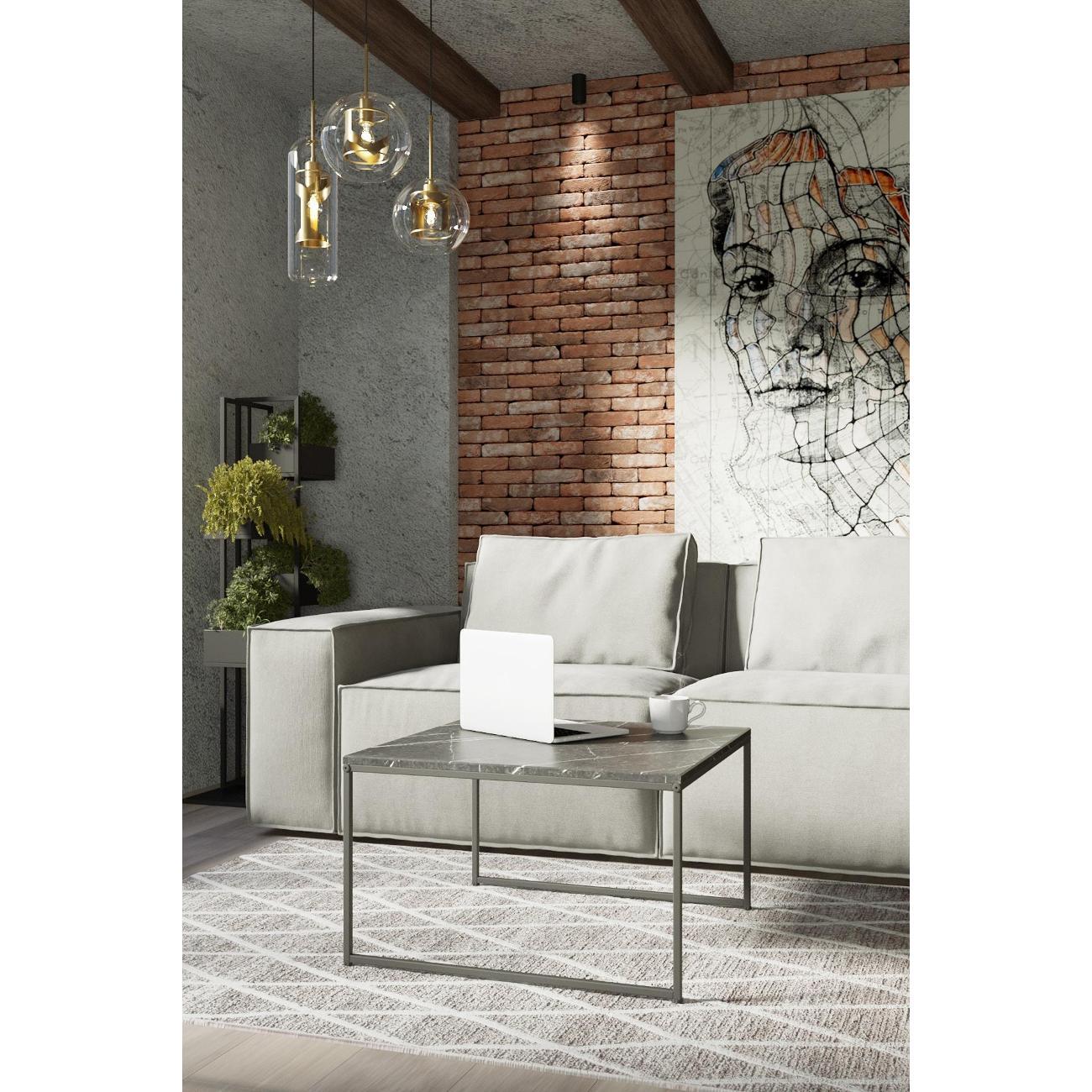 Стол журнальный Калифорния Овер черный мрамор