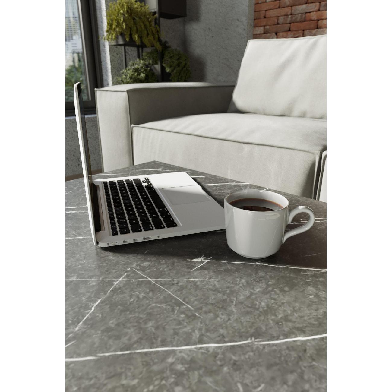 Стол журнальный Калифорния Овер черный мрамор