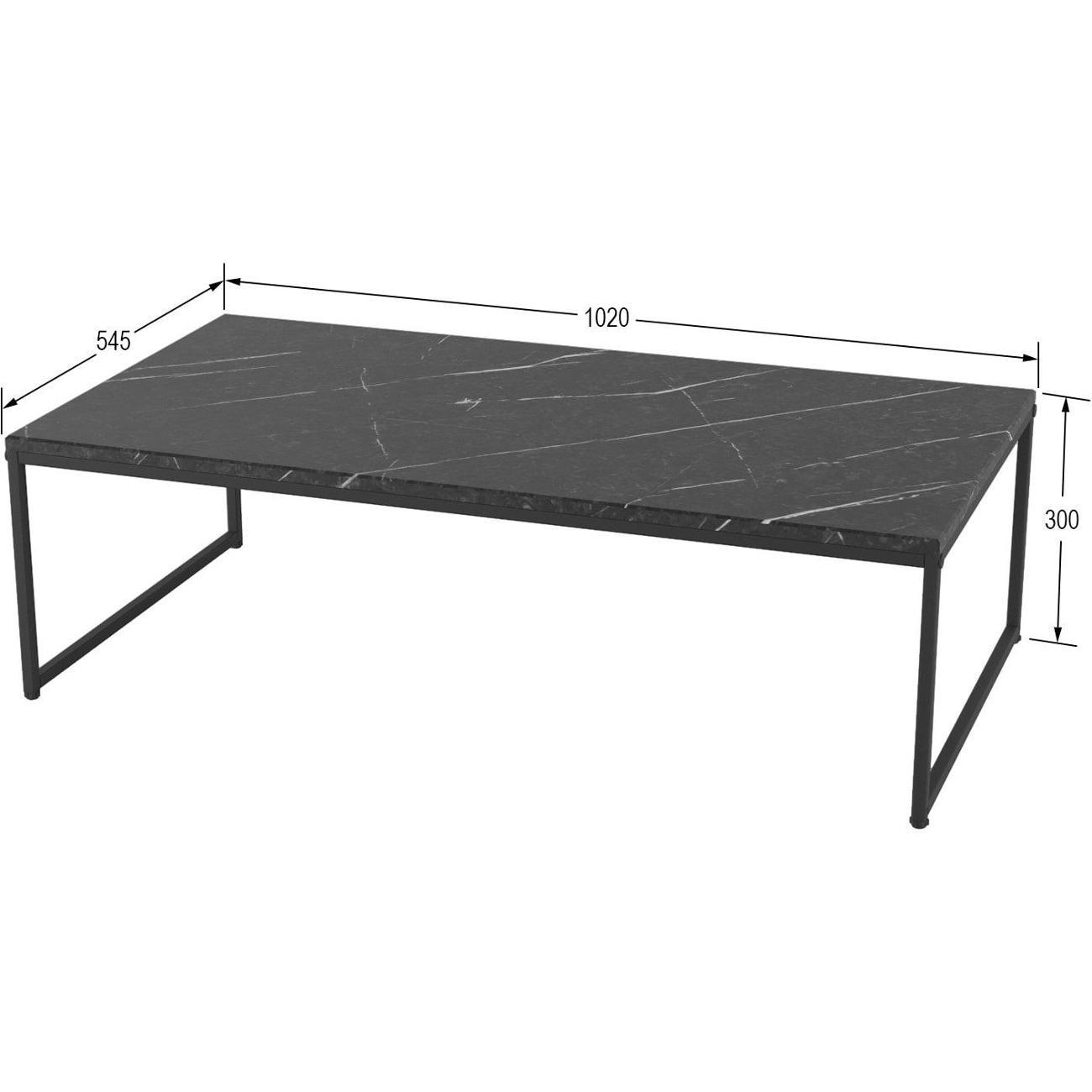 Стол журнальный Калифорния Инсайд черный мрамор