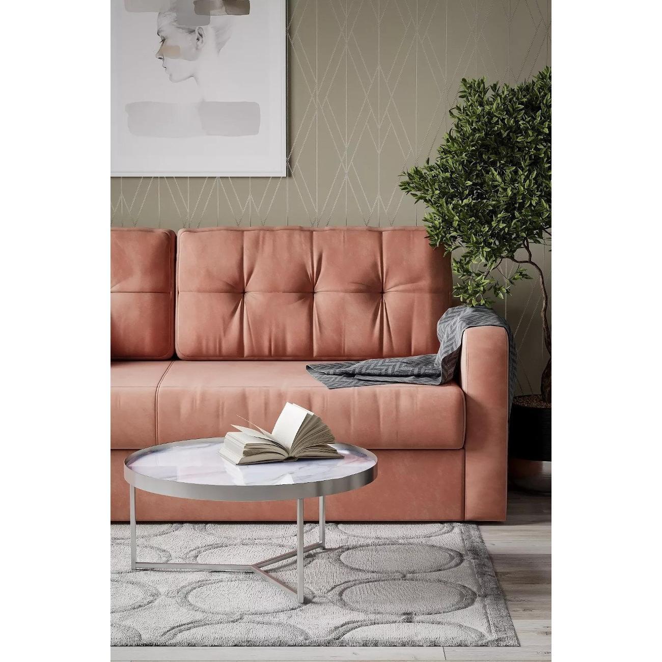 Стол журнальный Калифорния Ориндж Калакатта/Хром