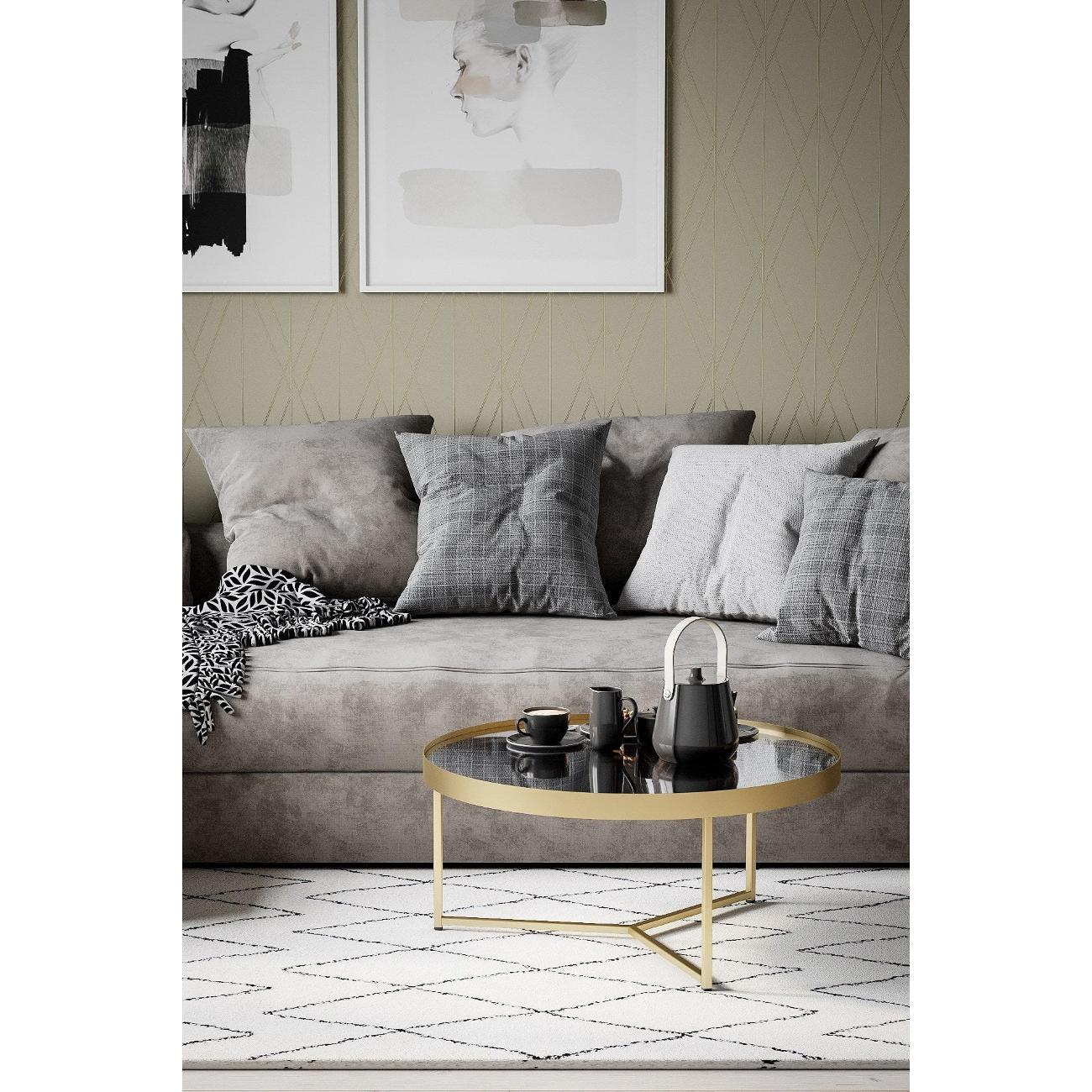 Стол журнальный Калифорния Ориндж Сахара нуар/Золото