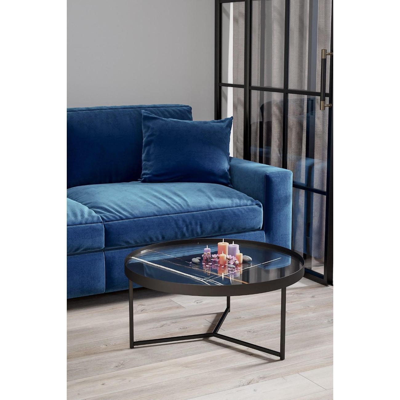 Стол журнальный Калифорния Ориндж Сахара нуар/Черный матовый