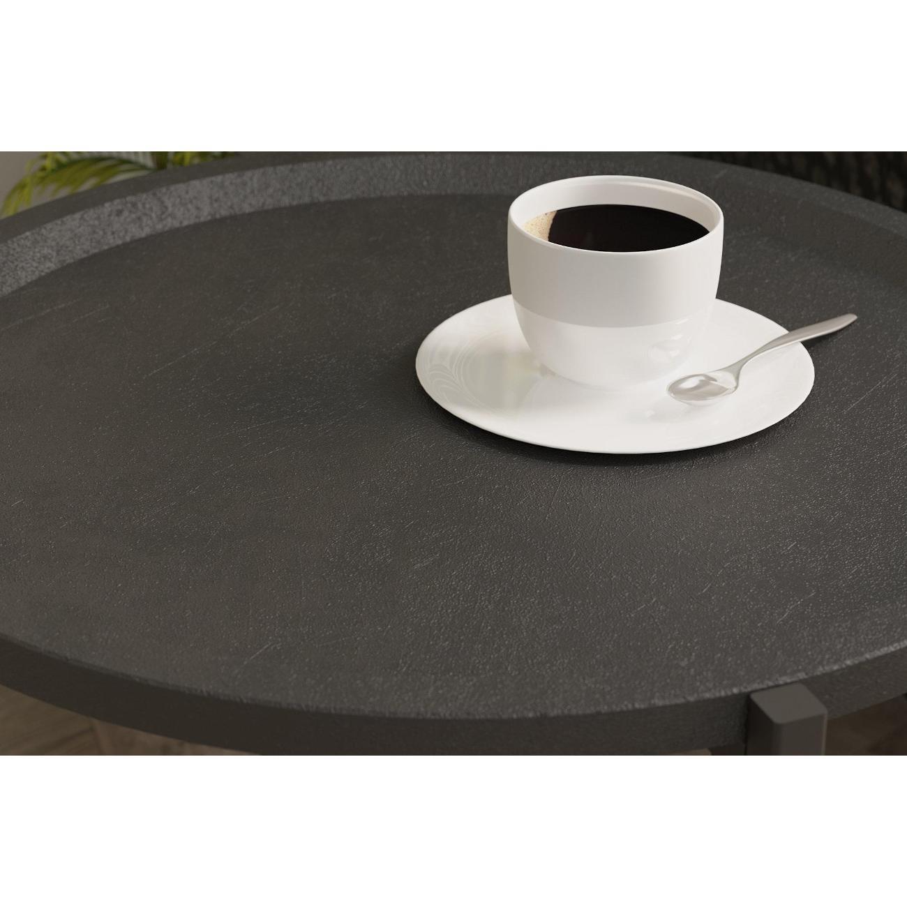 Стол журнальный Калифорния Бьерн черный лофт/черный