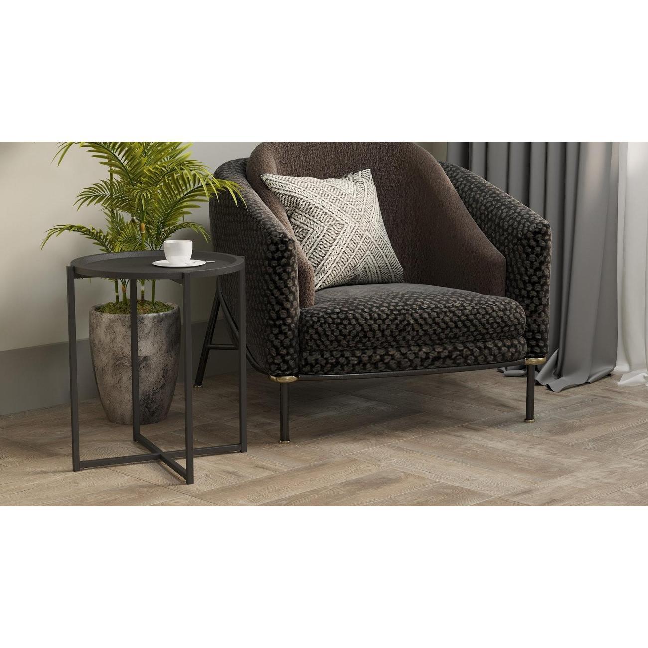 Стол журнальный Калифорния Бьерн черный лофт/черный