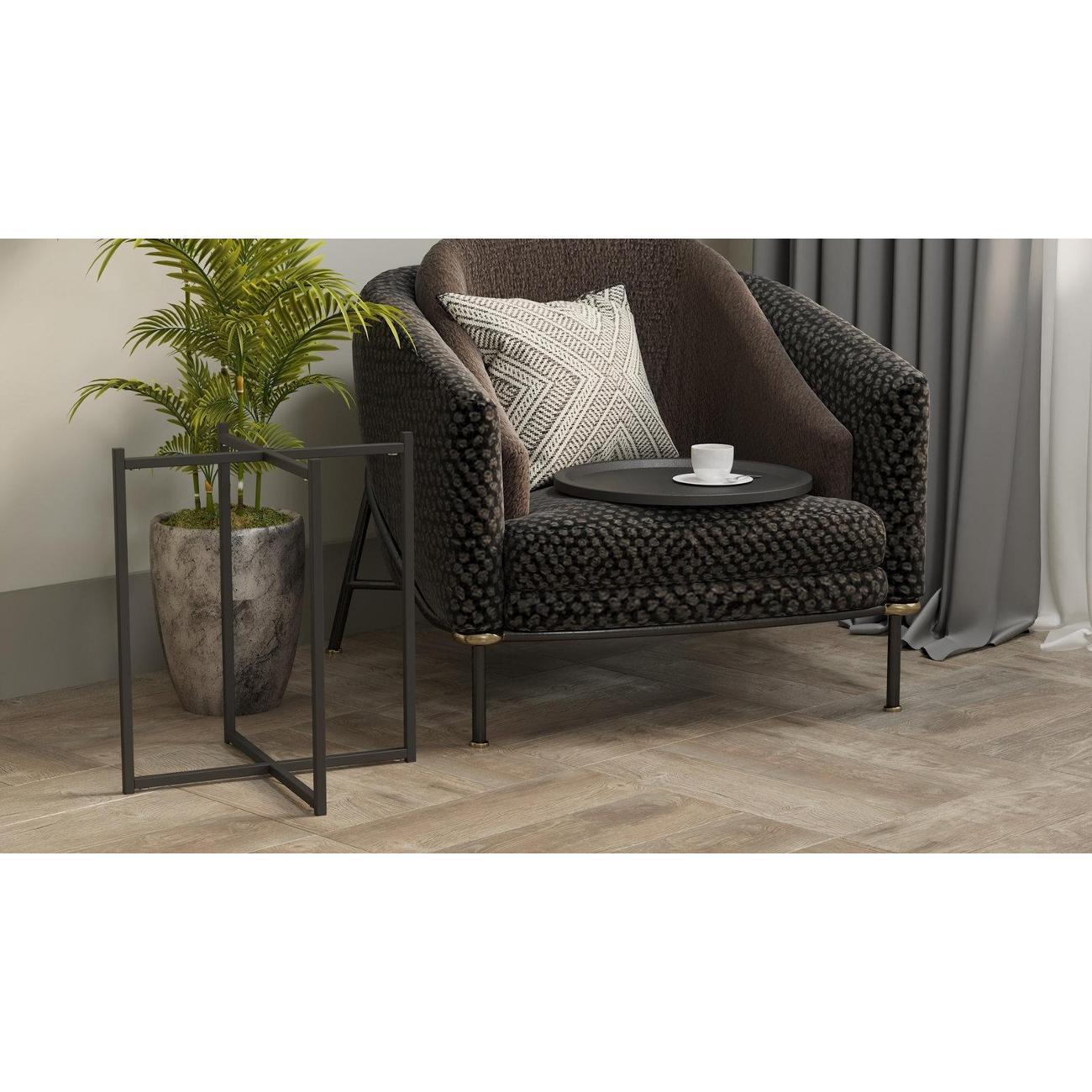 Стол журнальный Калифорния Бьерн черный лофт/черный