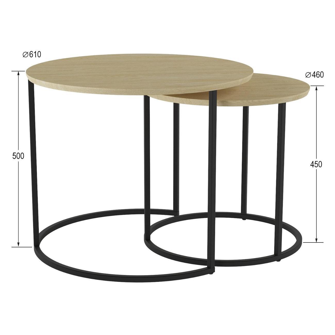 Стол журнальный Калифорния Лесли Дуб янтарный/Черный