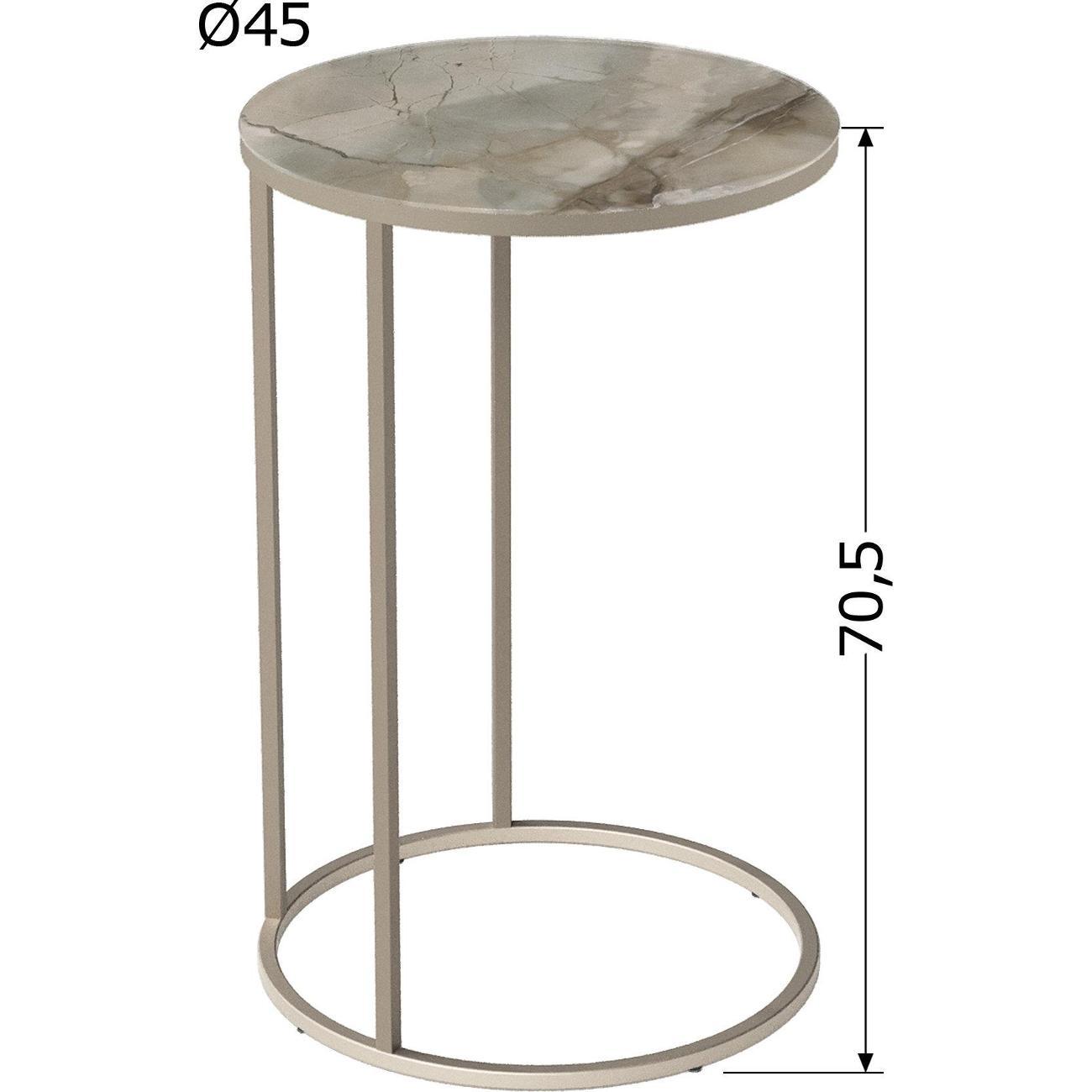 Стол журнальный Калифорния Остин УФ браун кварцит