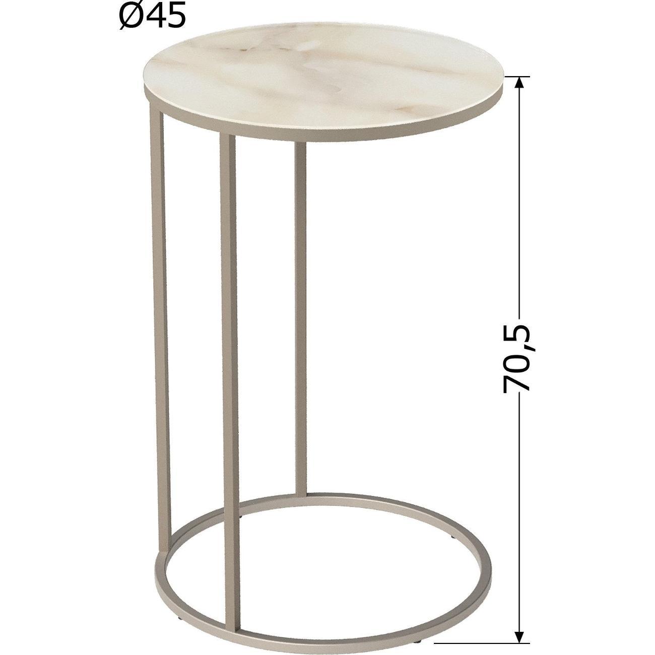 Стол журнальный Калифорния Остин УФ бежевый оникс