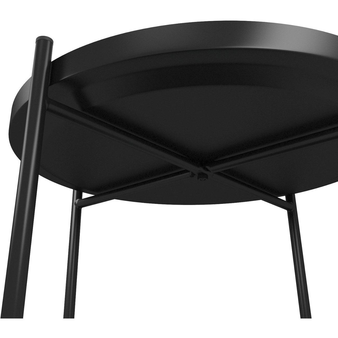 Стол журнальный Lavaris Берген рогожка 82/39/ черный муар