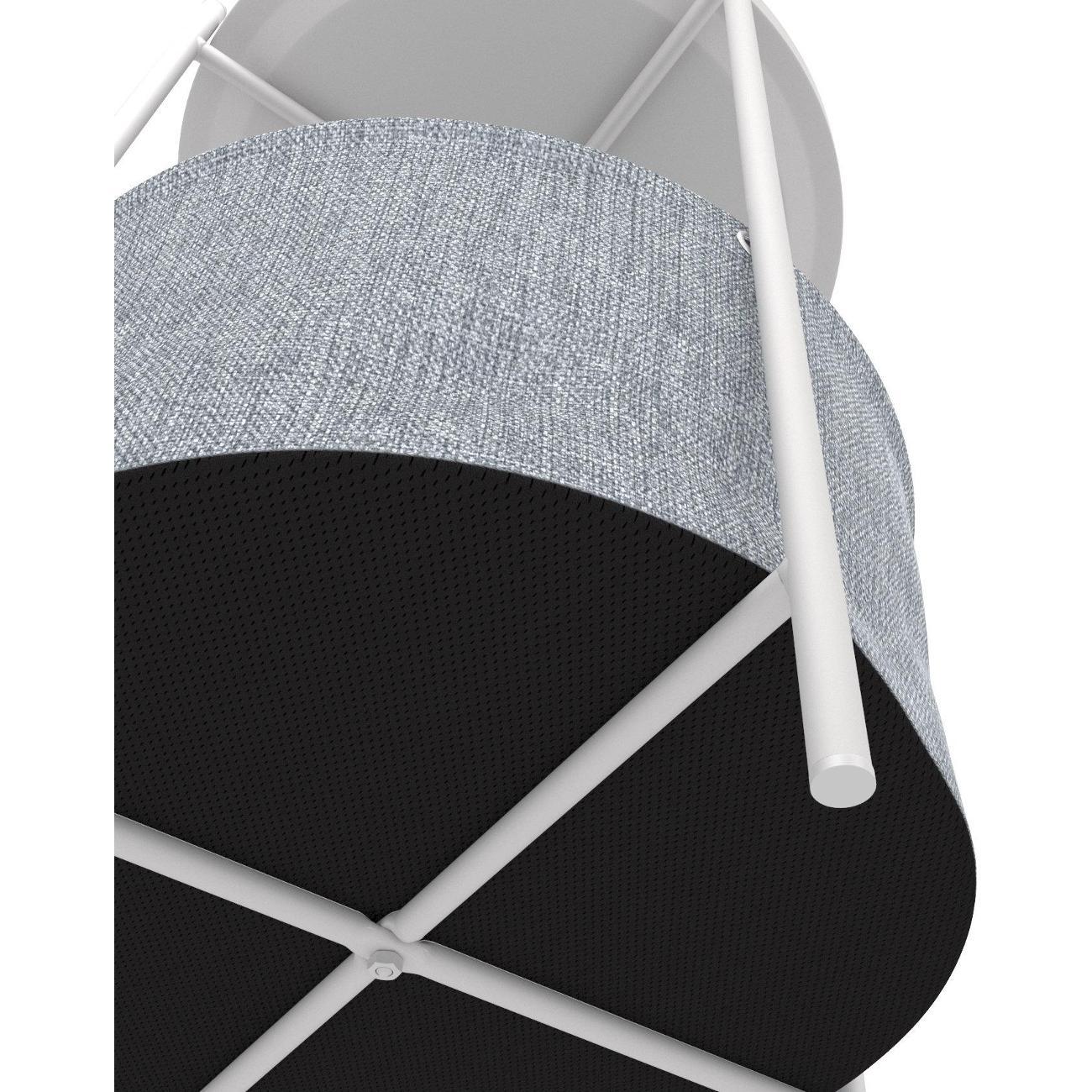 Стол журнальный Lavaris Берген рогожка 82/82/ белый муар