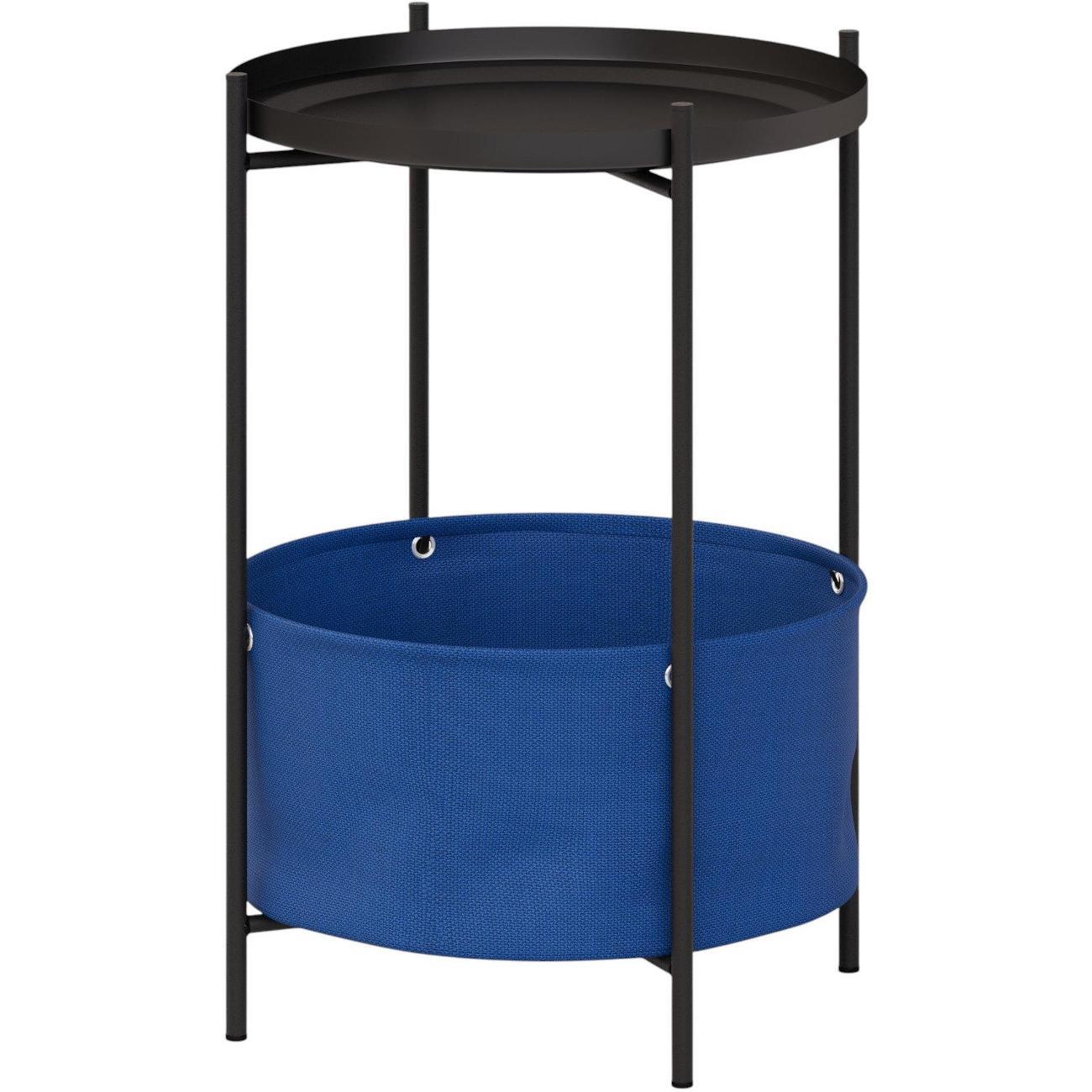 Стол журнальный Lavaris Элдэй CUBA DENIM(синий)/черный муар