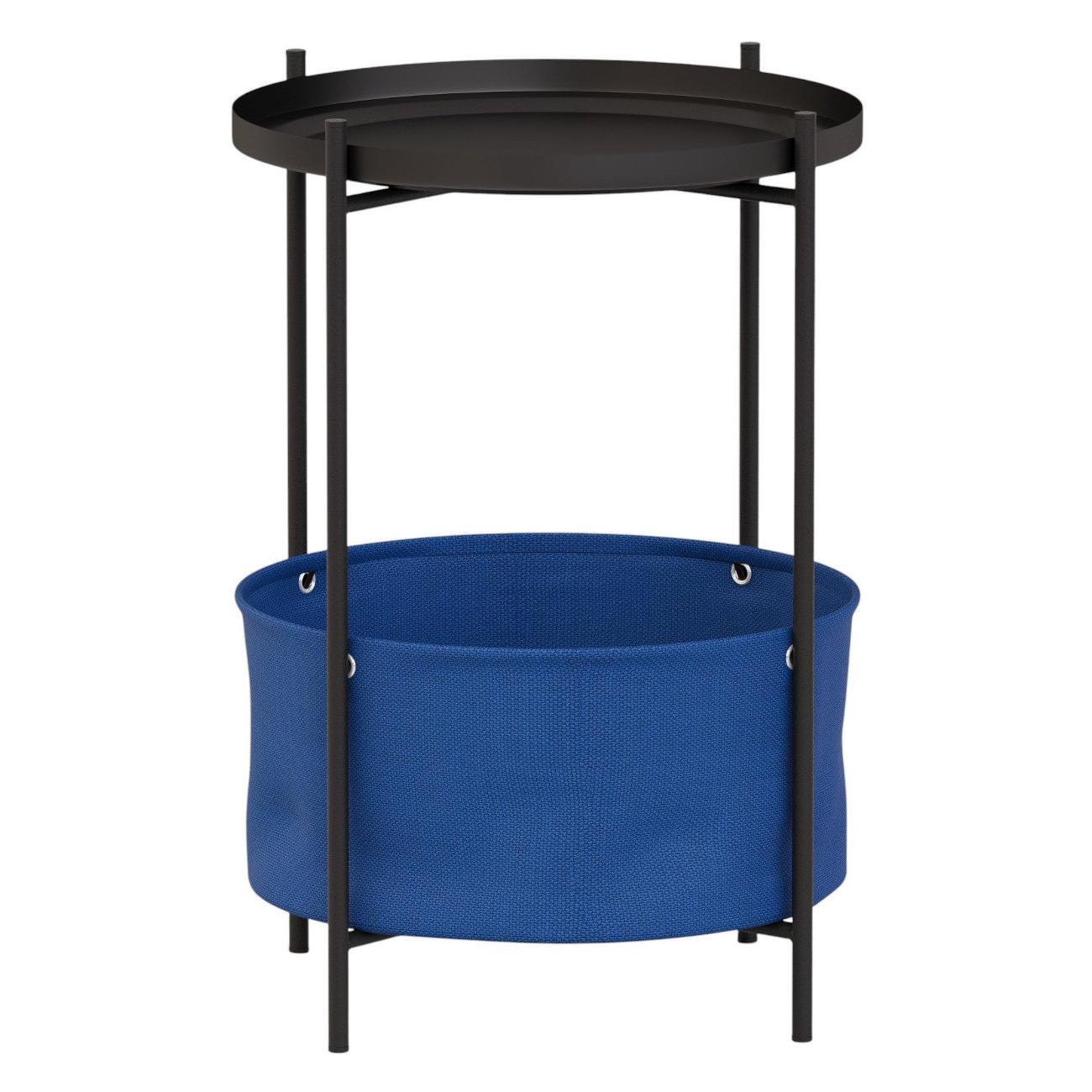 Стол журнальный Lavaris Элдэй CUBA DENIM(синий)/черный муар